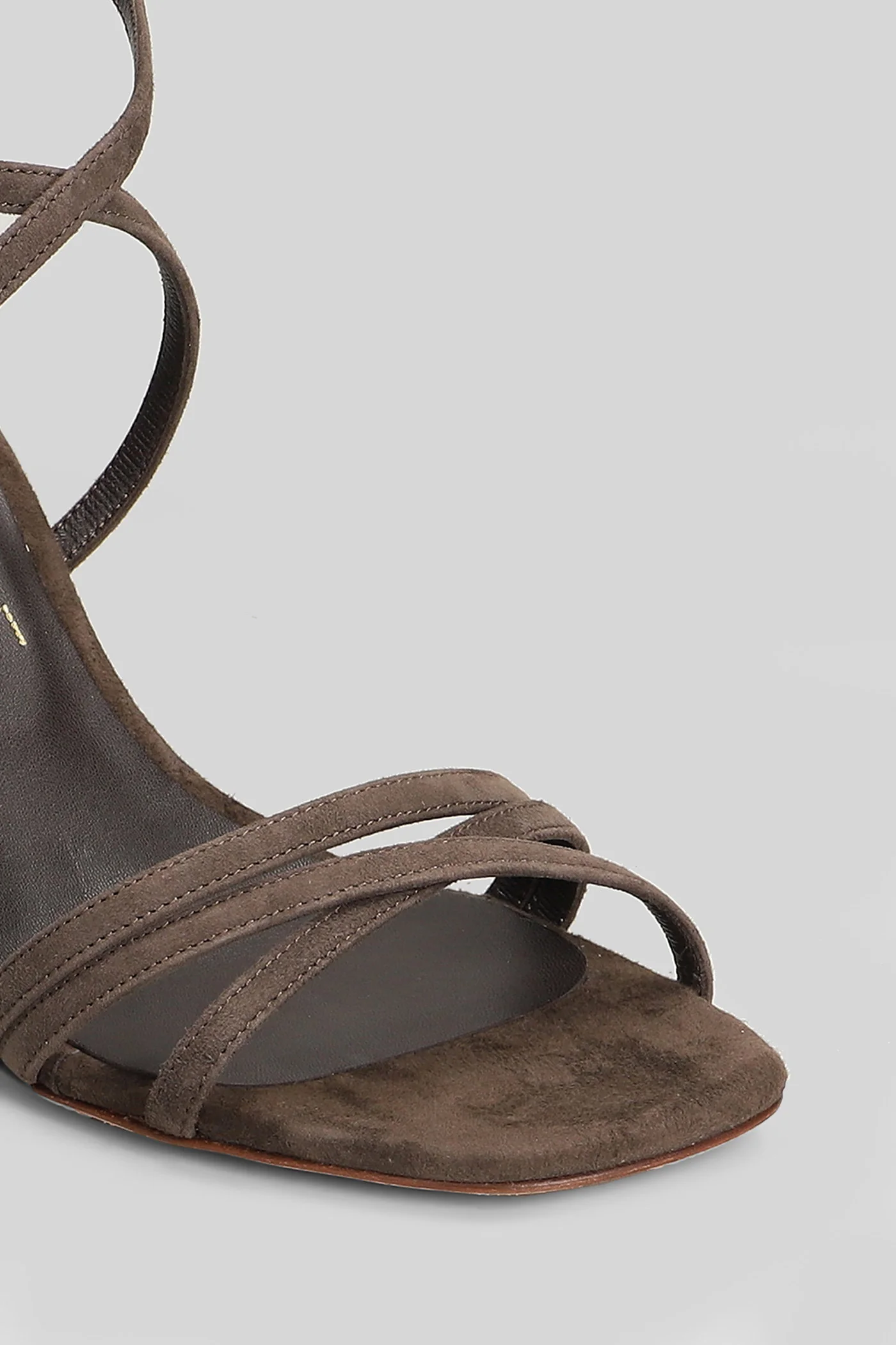 Sandals in dark brown suede - Image 5