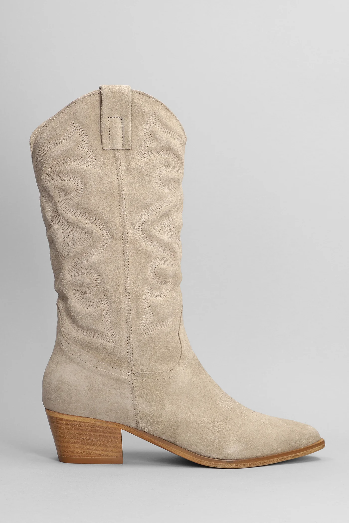 texan Ankle boots in beige suede