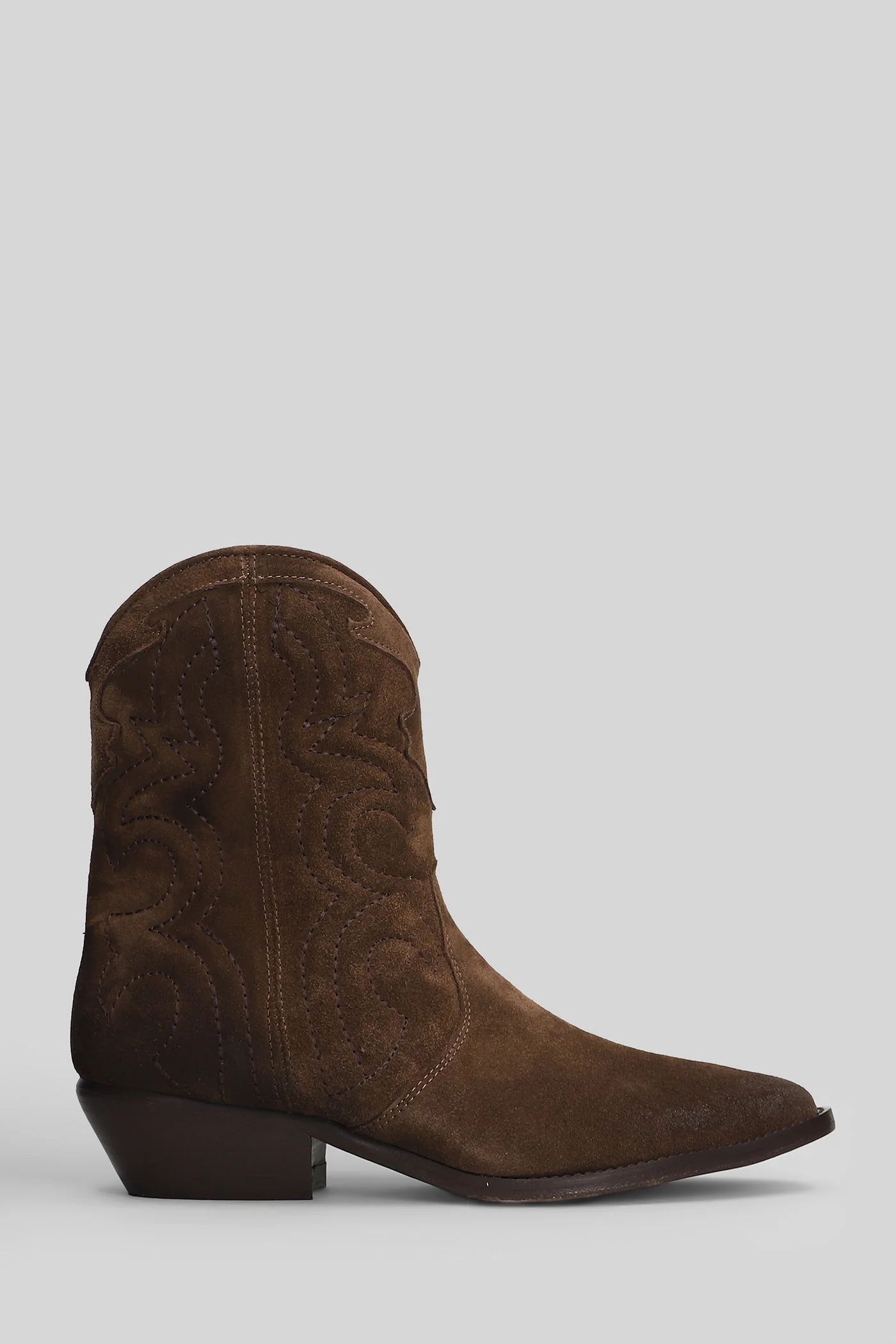texan Ankle boots in brown suede