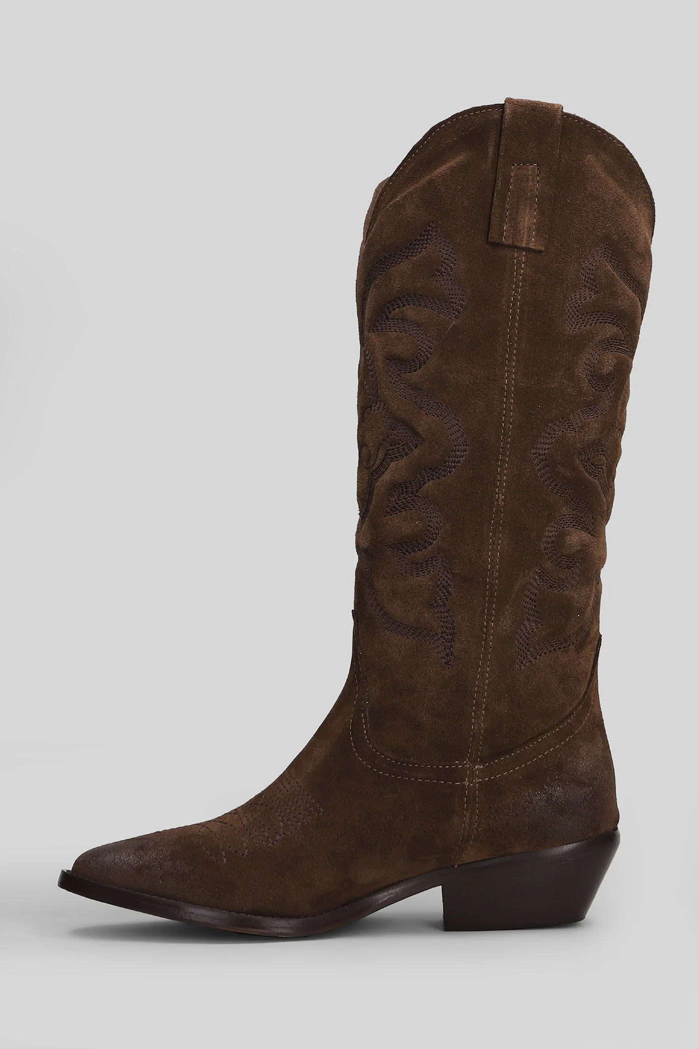texan boots in brown suede - Image 3