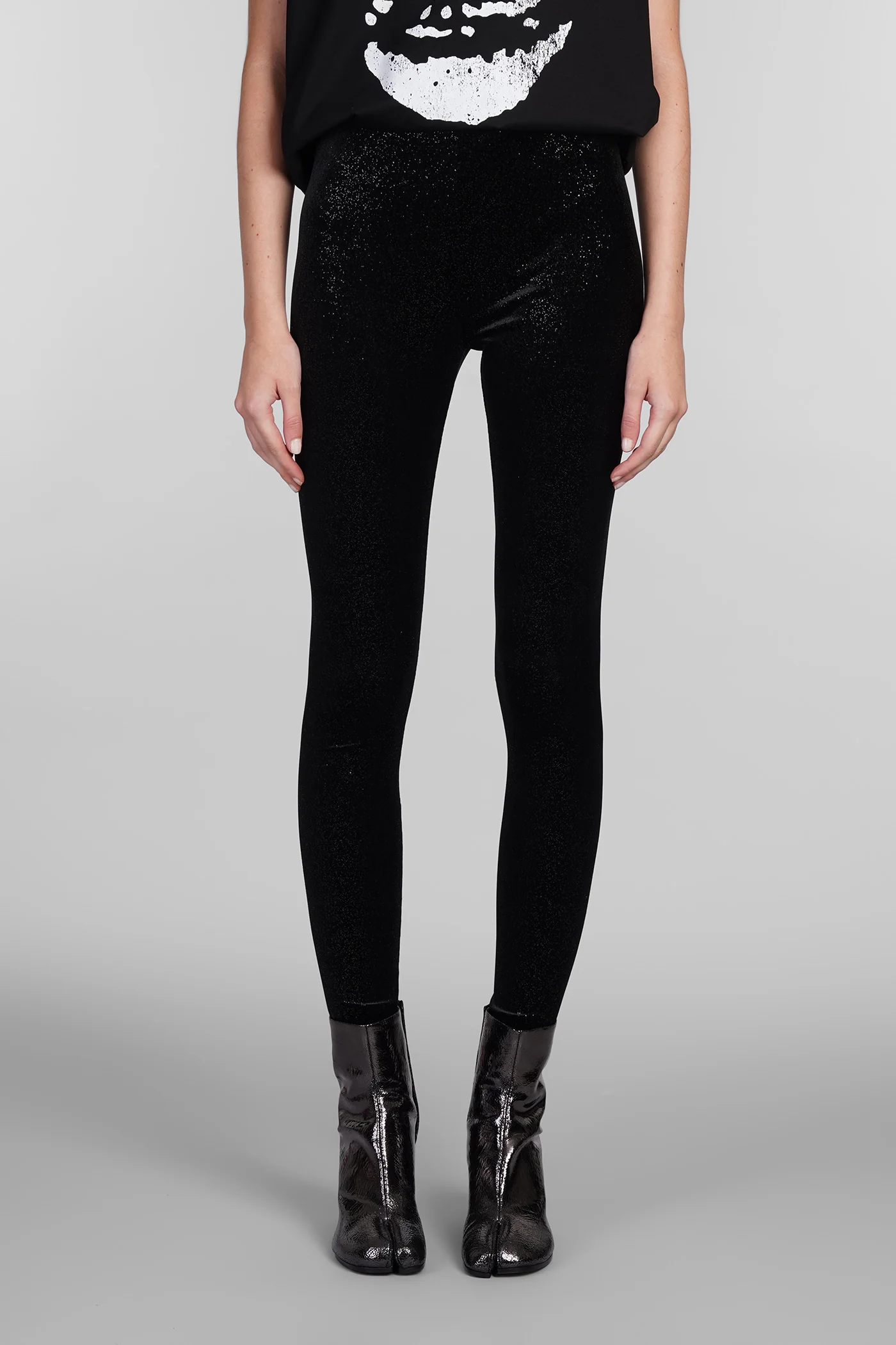 Leggings in black polyester