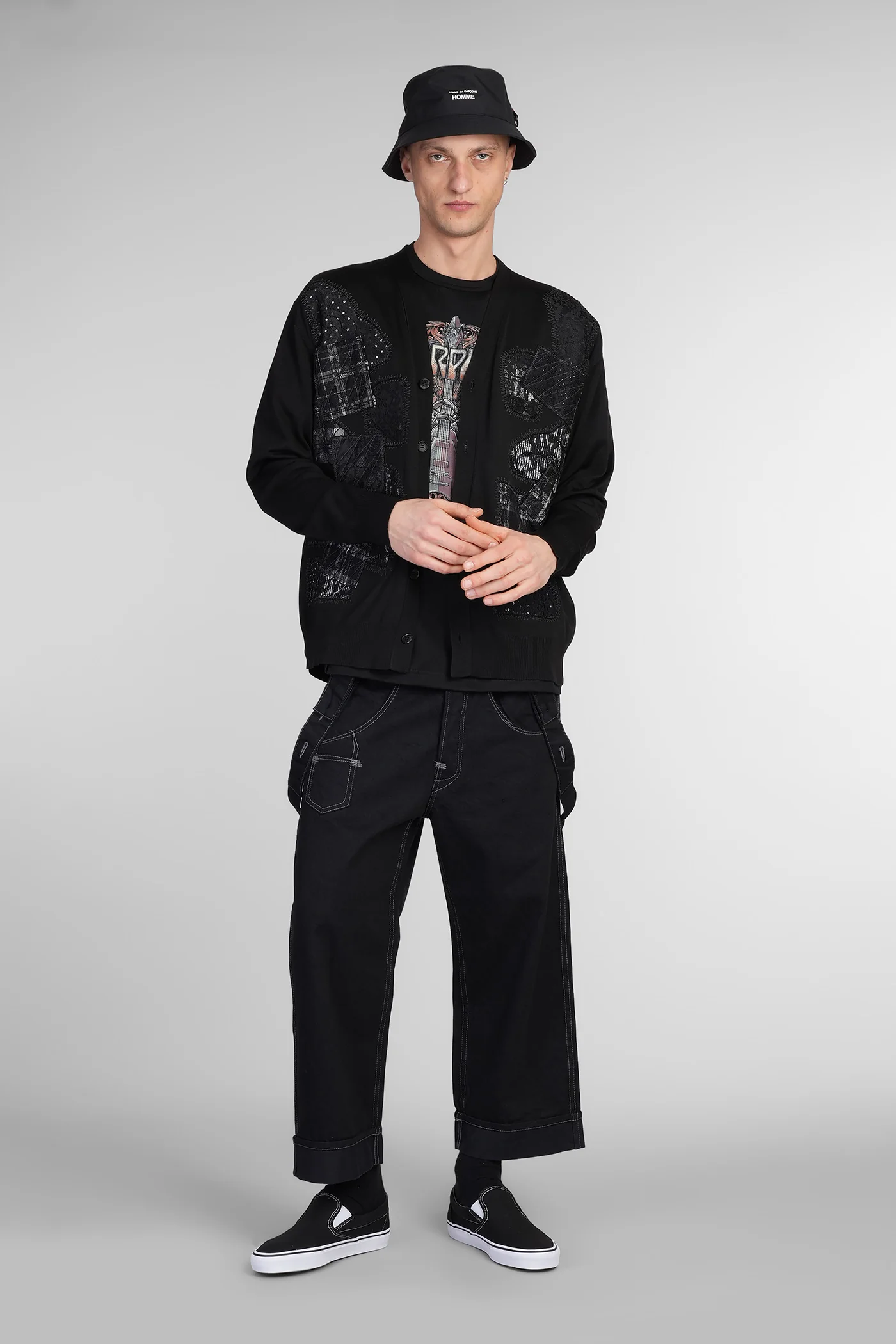 Cardigan in black silk - Image 2