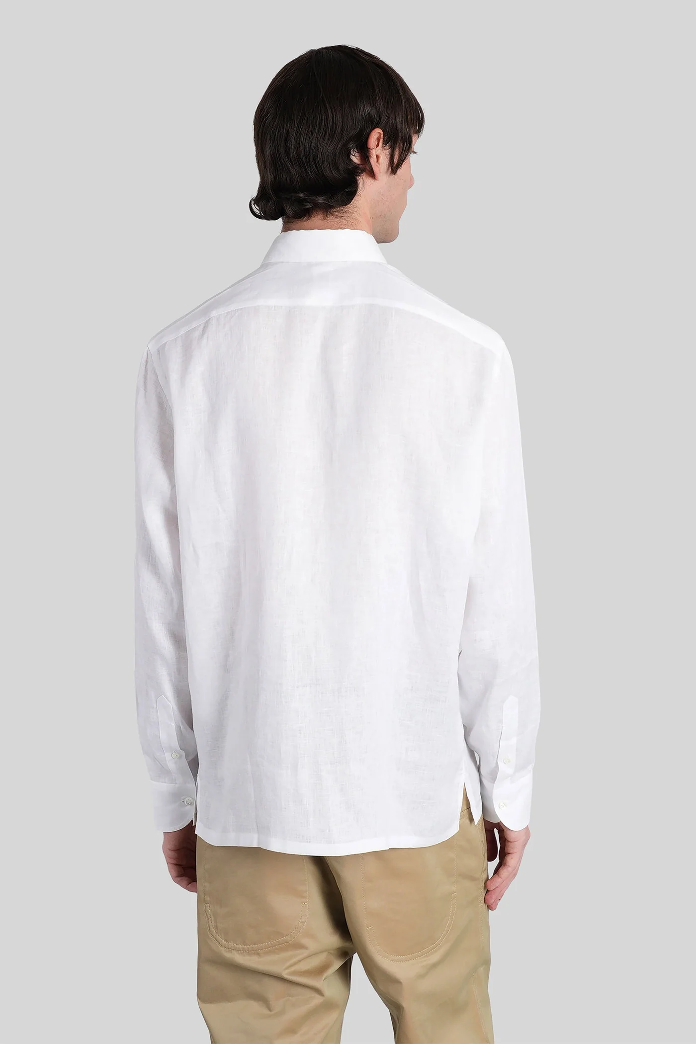 Shirt in white linen - Image 3