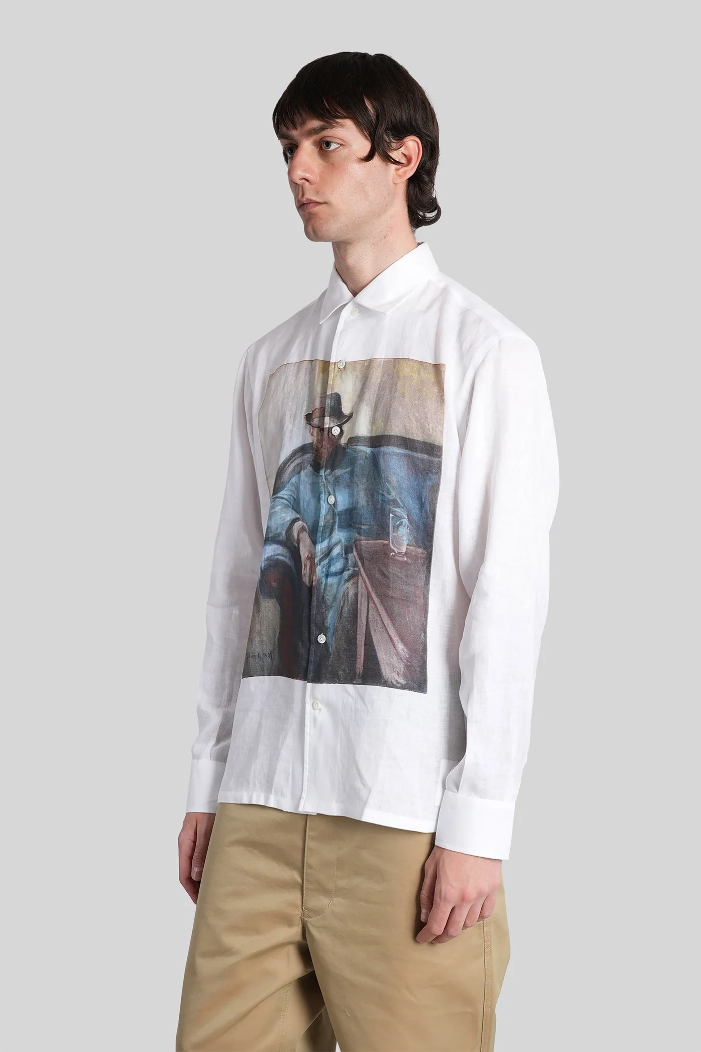 Shirt in white linen - Image 4