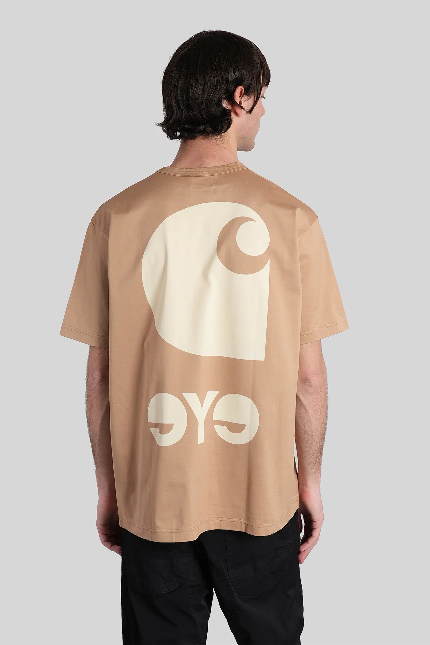 T-Shirt in beige cotton - Image 3