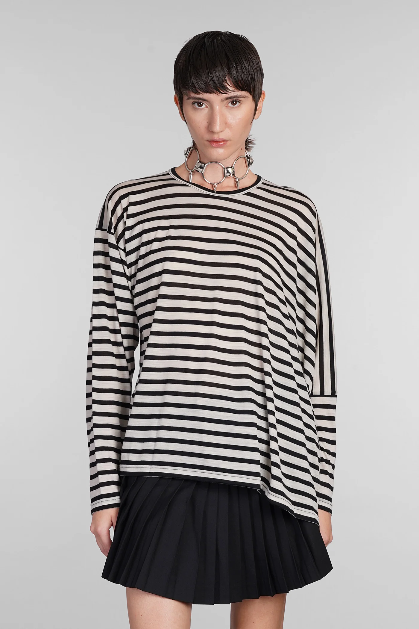 T-Shirt in beige wool