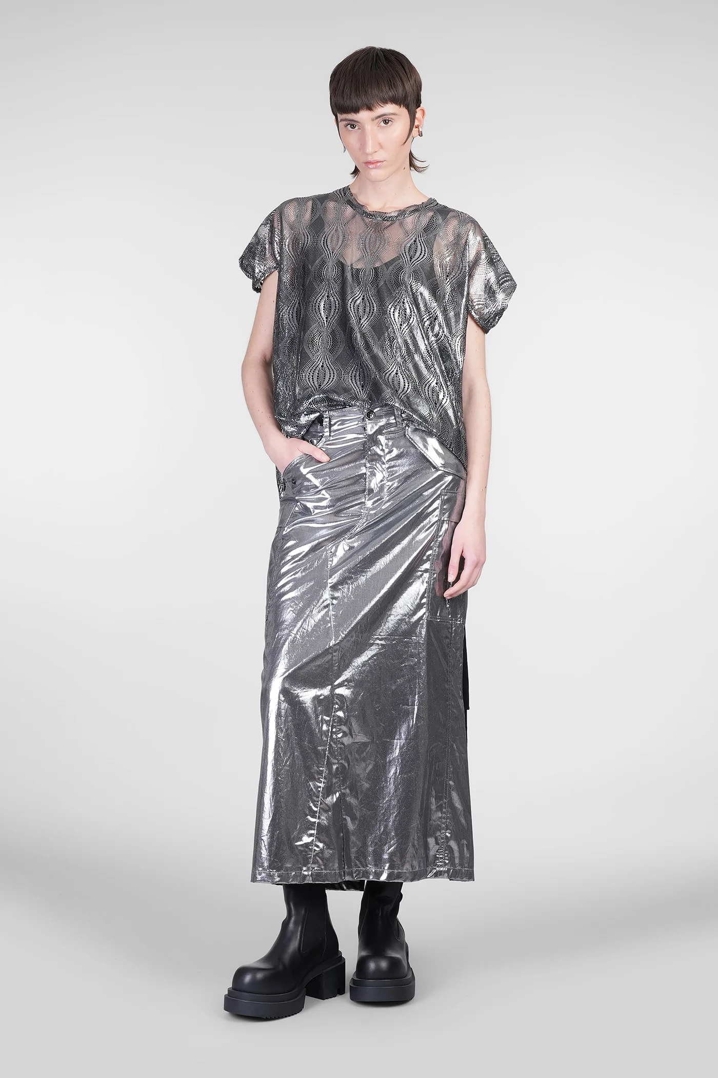 T-Shirt in black polyester - Image 2