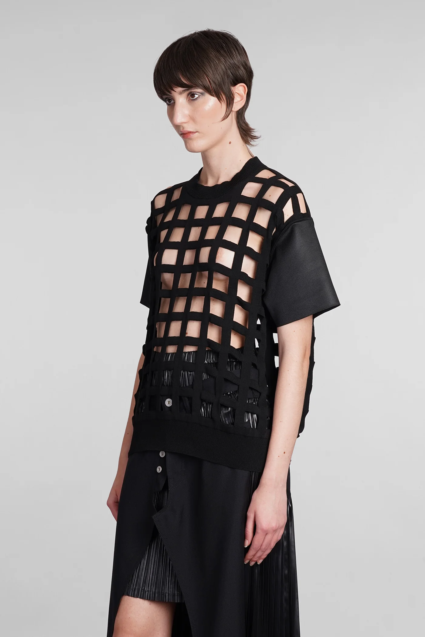 T-Shirt in black polyester - Image 4