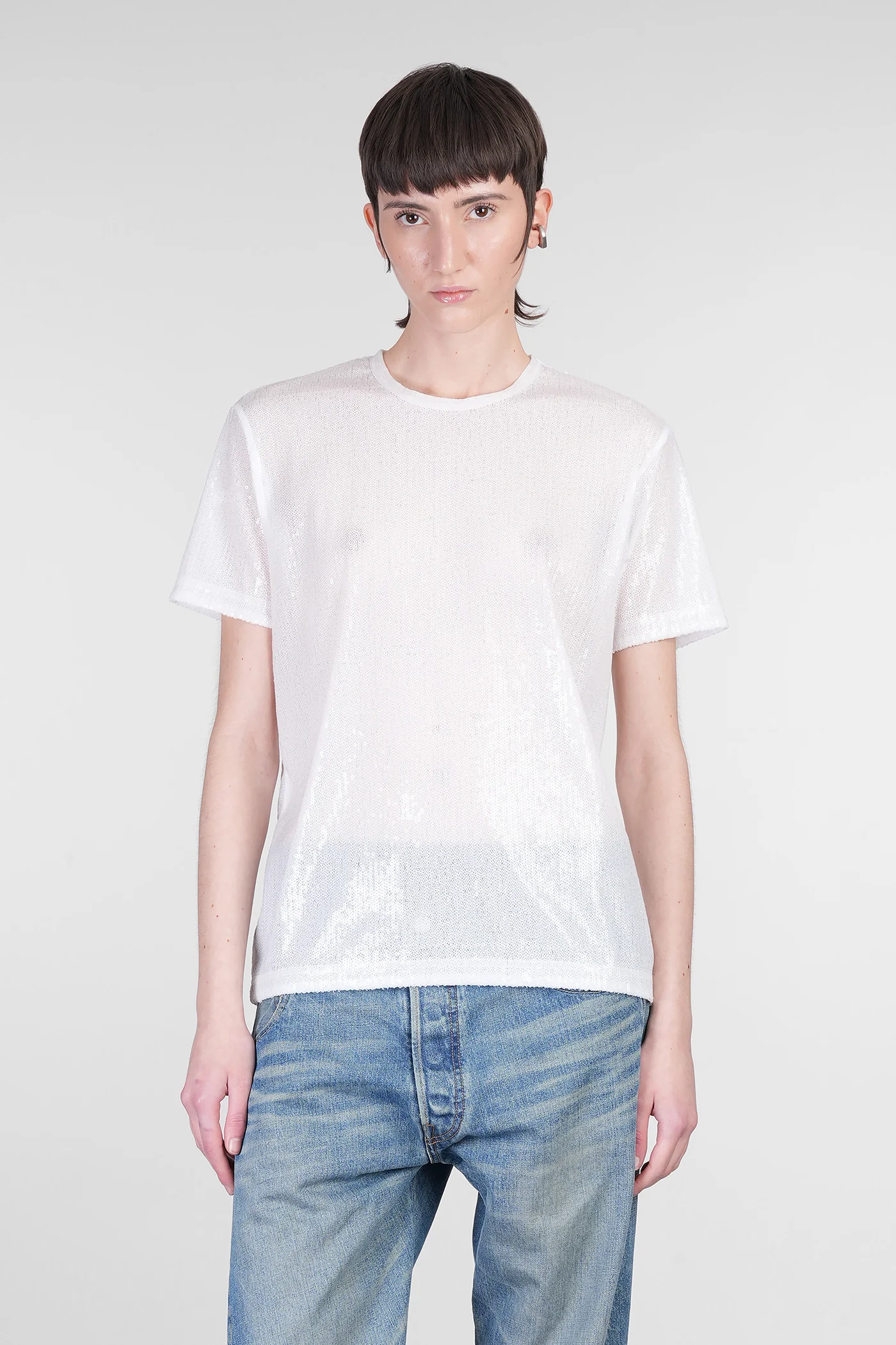 T-Shirt in white polyester