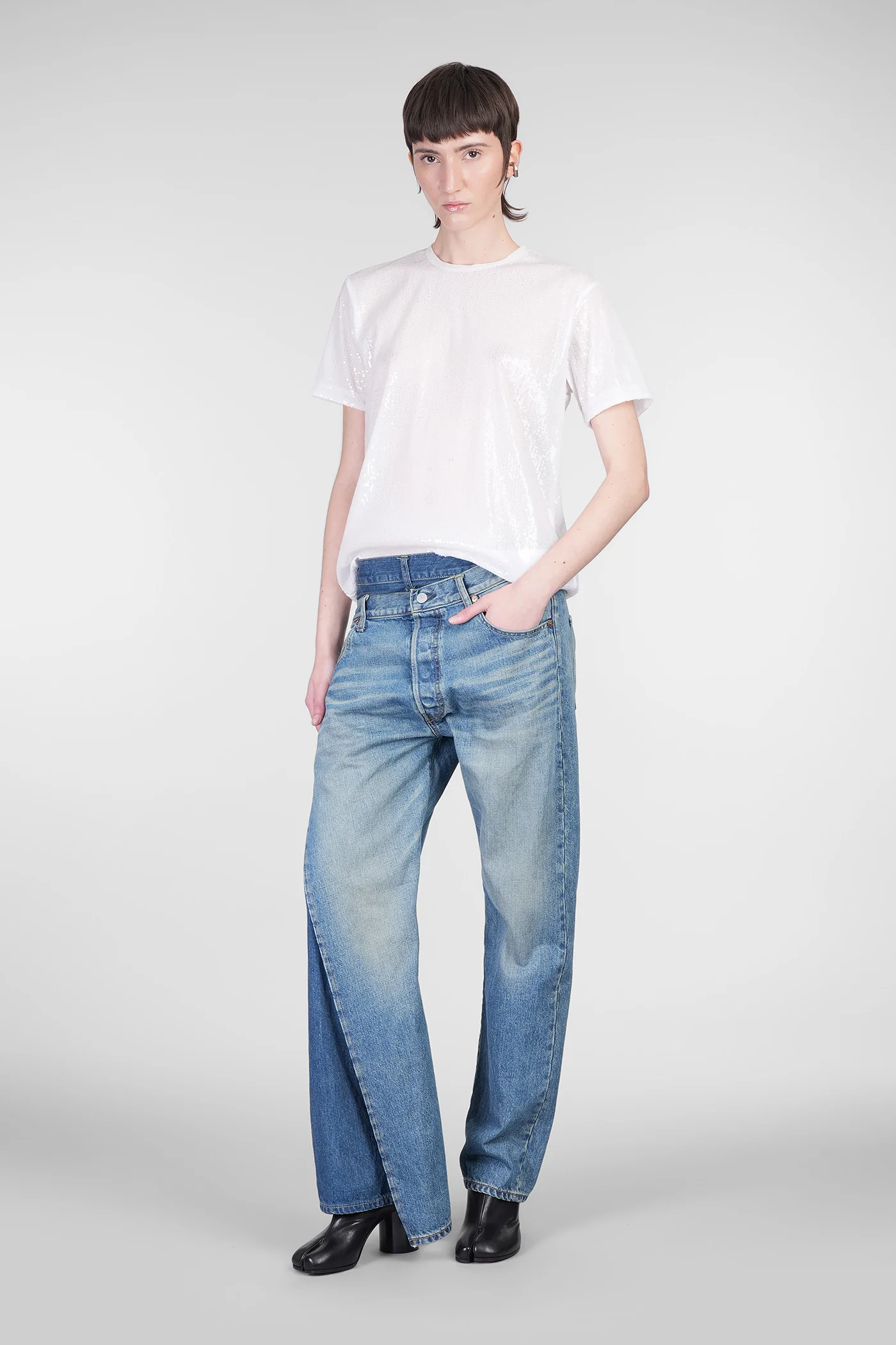 T-Shirt in white polyester - Image 2