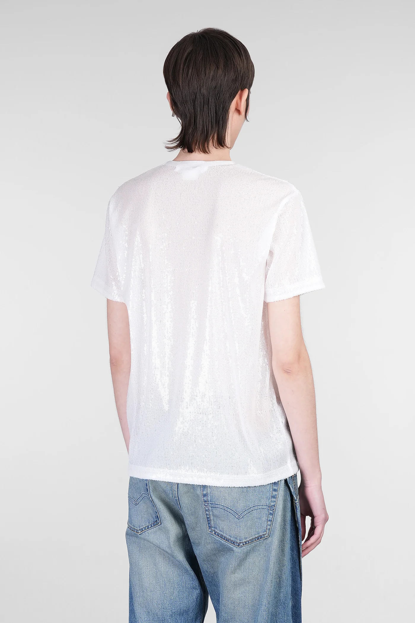 T-Shirt in white polyester - Image 3