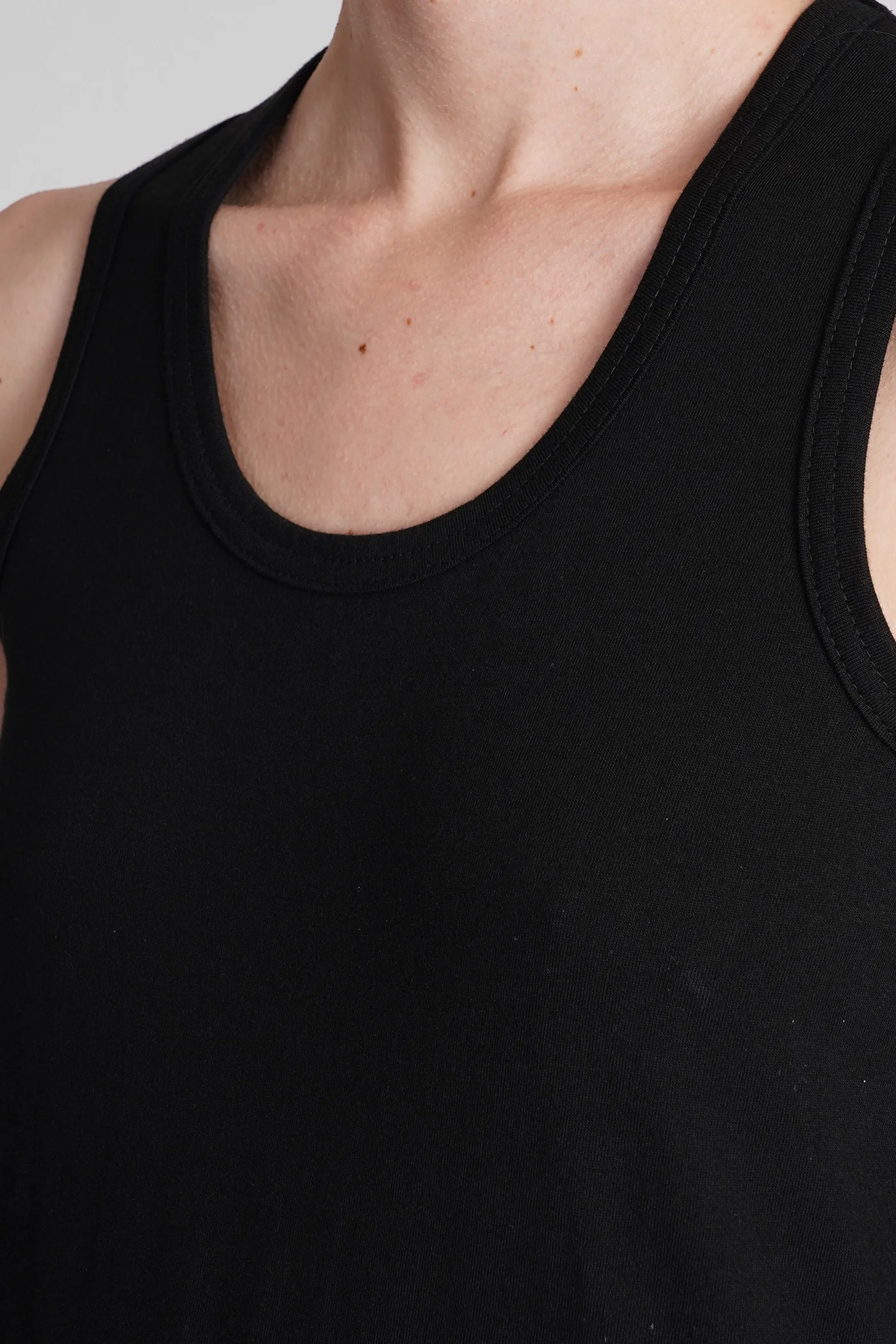 tank Top in black cotton - Image 5