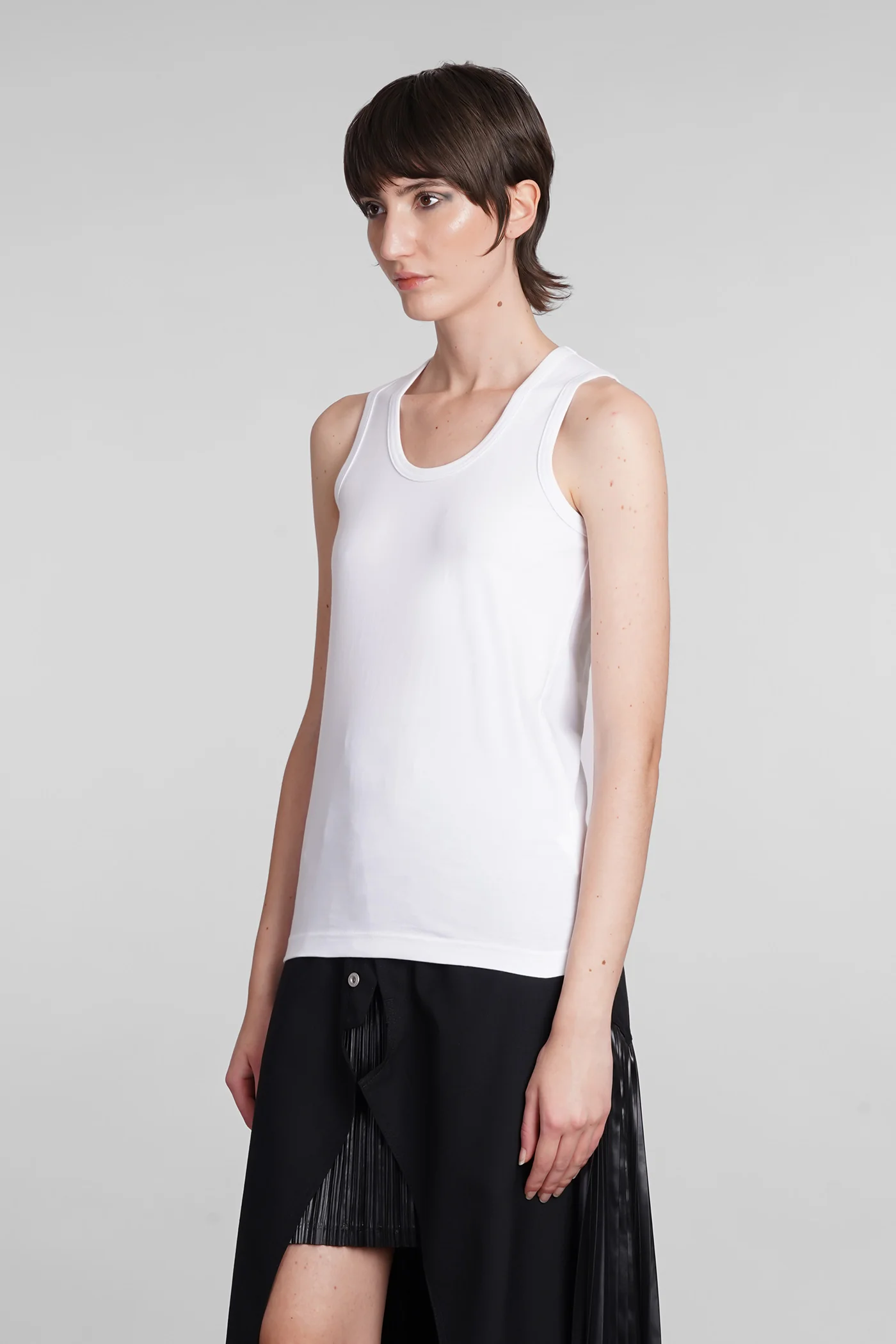 tank Top in white cotton - Image 4