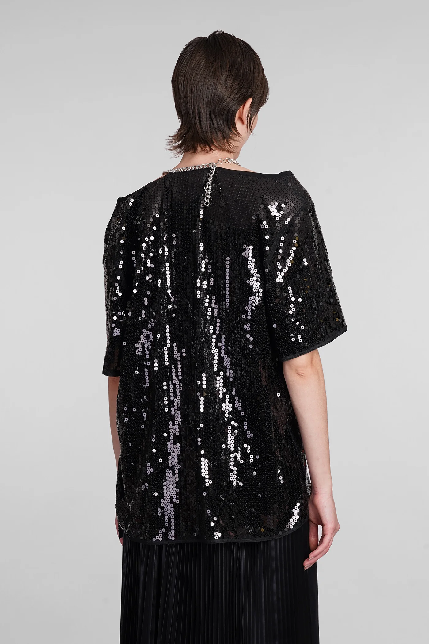 Topwear in black polyester - Image 3