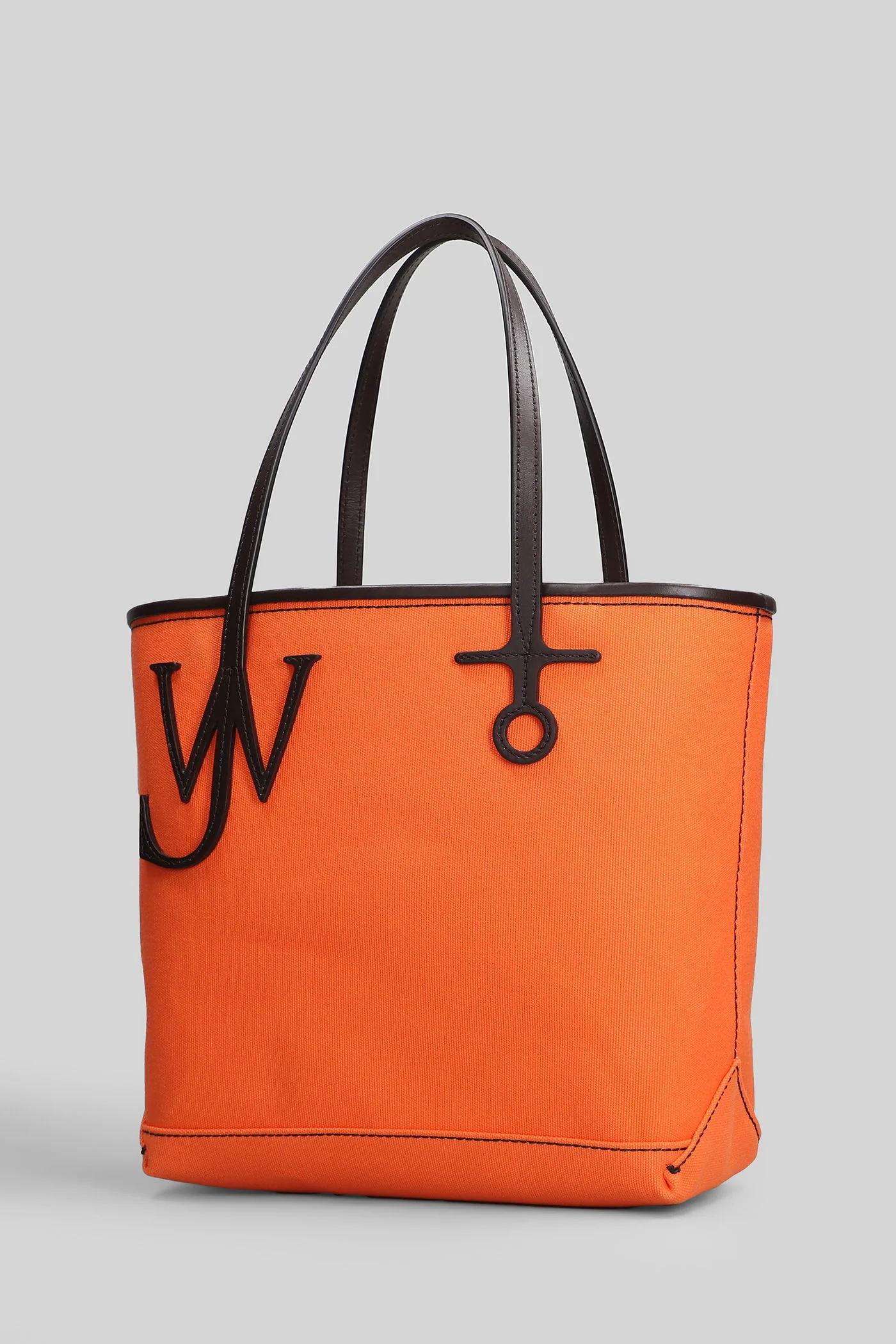 Anchor small Tote in orange leather - Image 2
