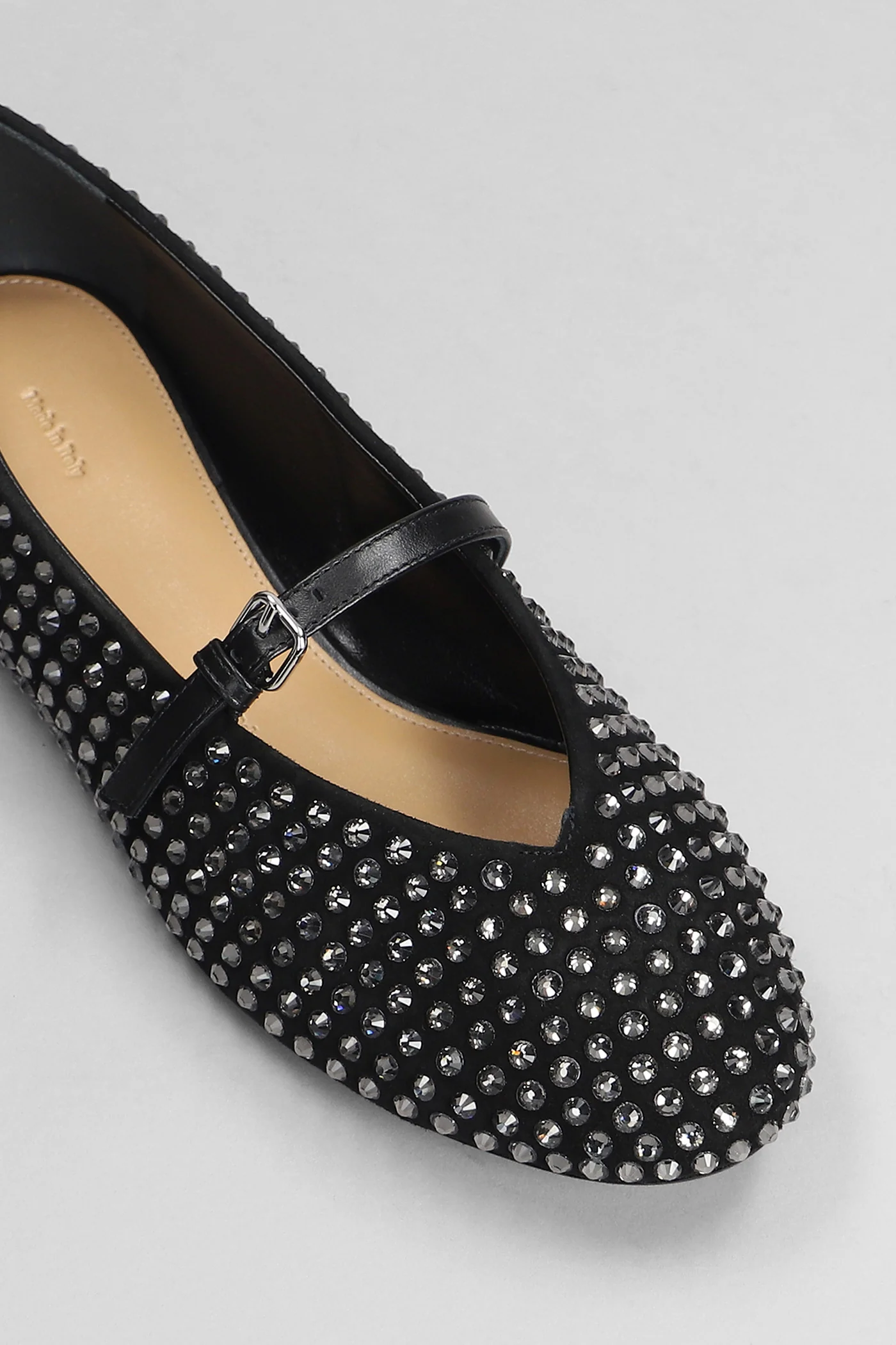 Ballerina Strass Ballet flats in black suede - Image 5