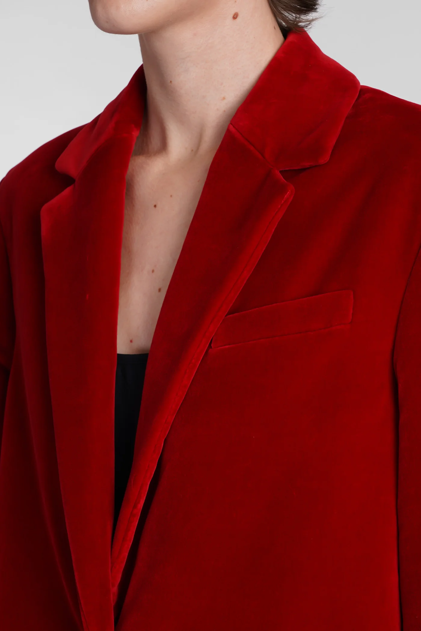 Blazer in red cotton - Image 5
