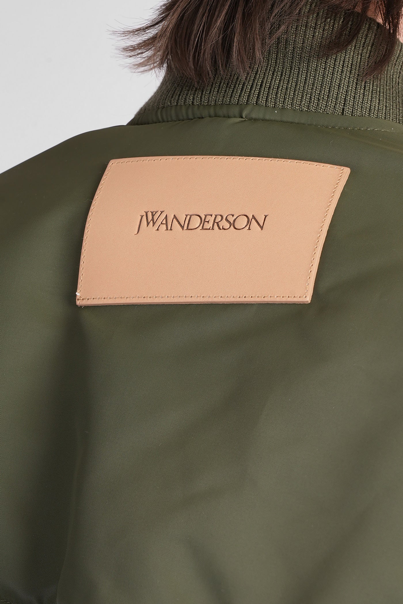 Bomber Jacket in green nylon - Image 5