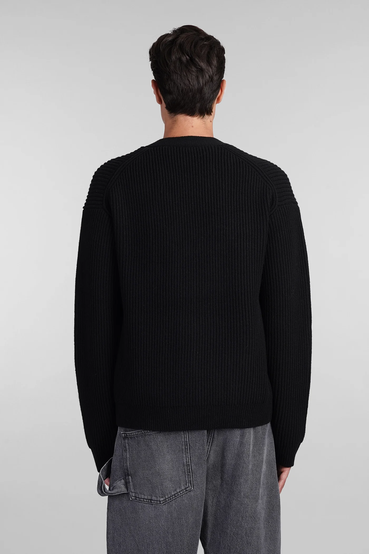 Cardigan in black wool - Image 3