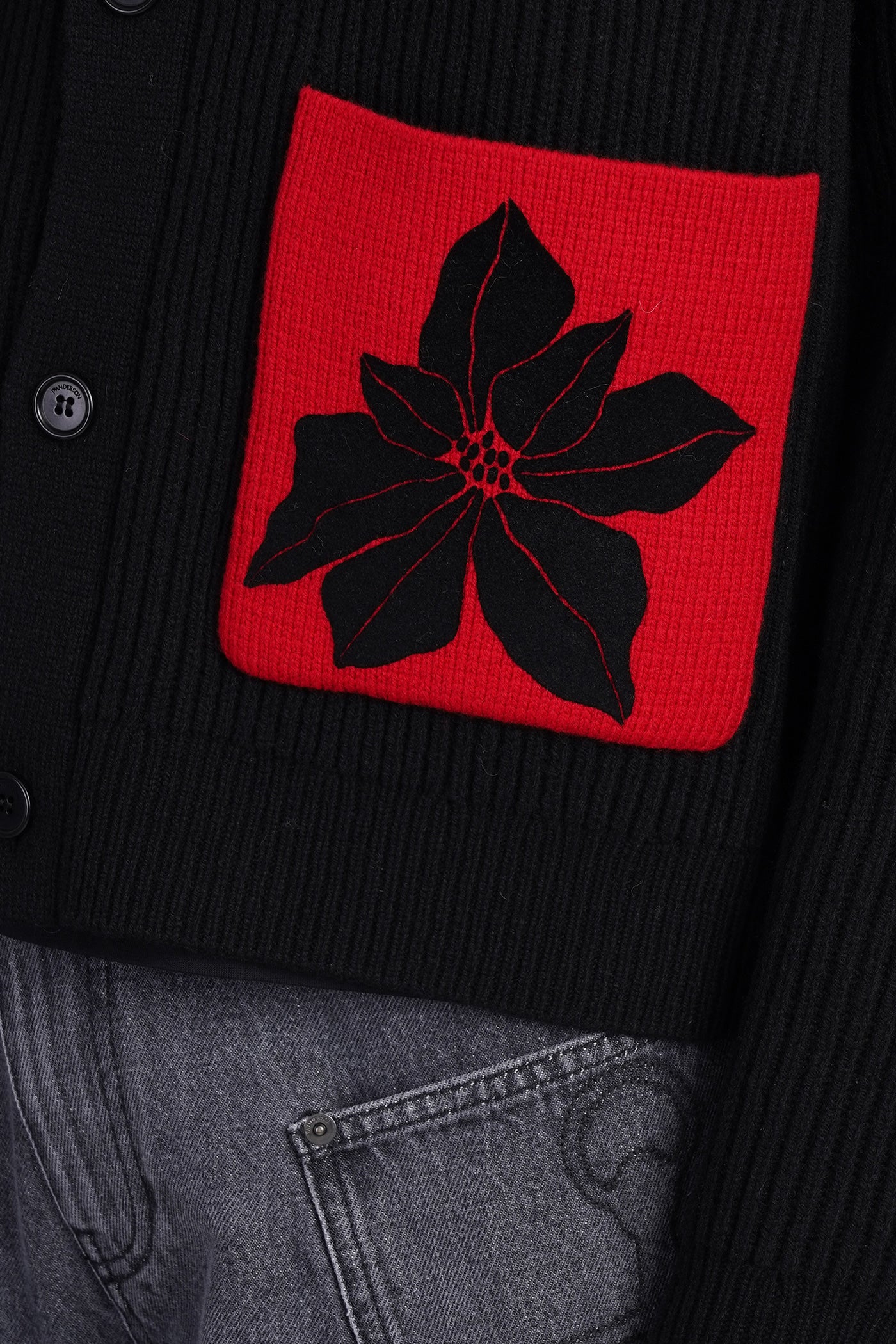 Cardigan in black wool - Image 5