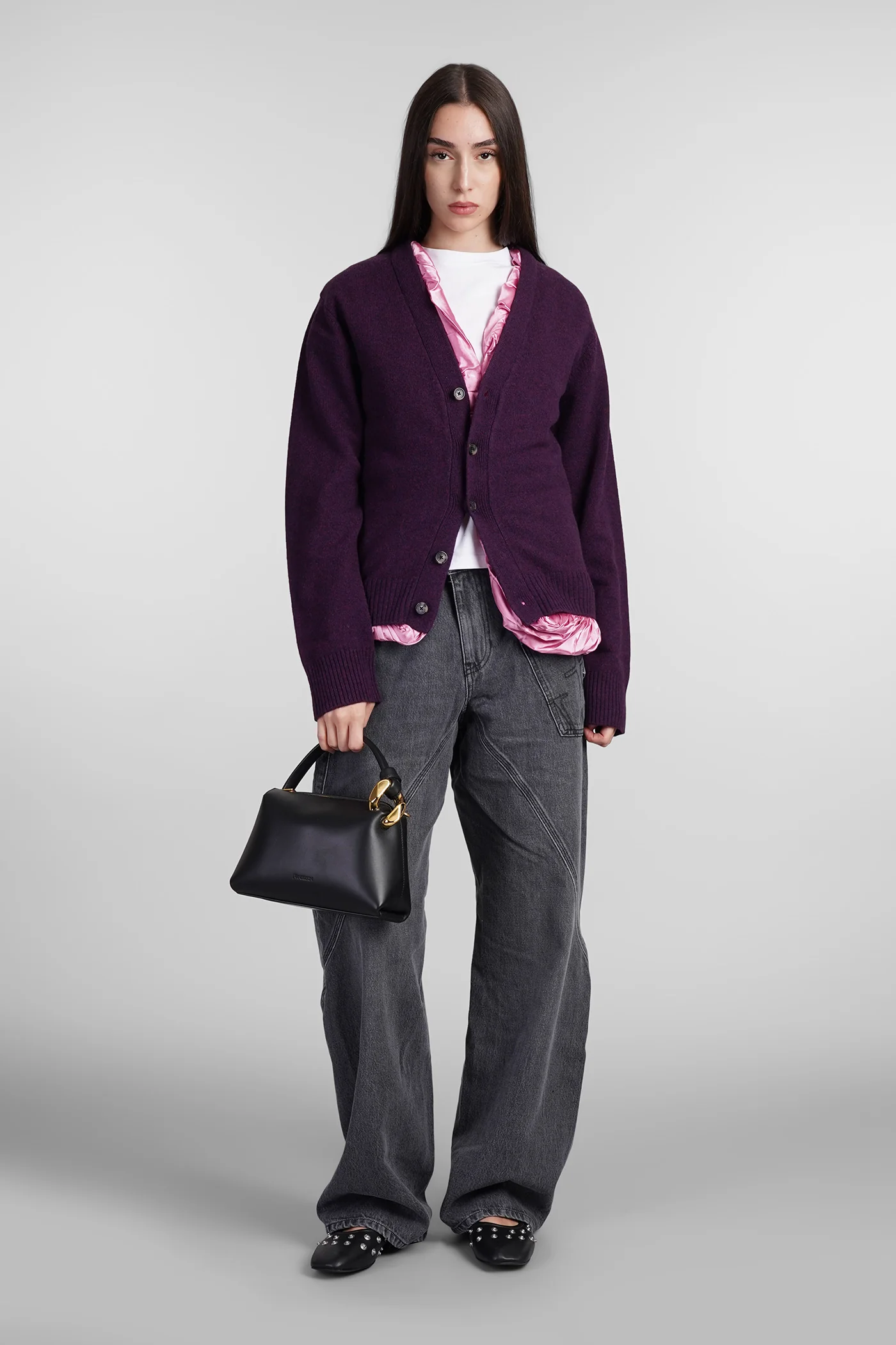 Cardigan in Viola wool - Image 2