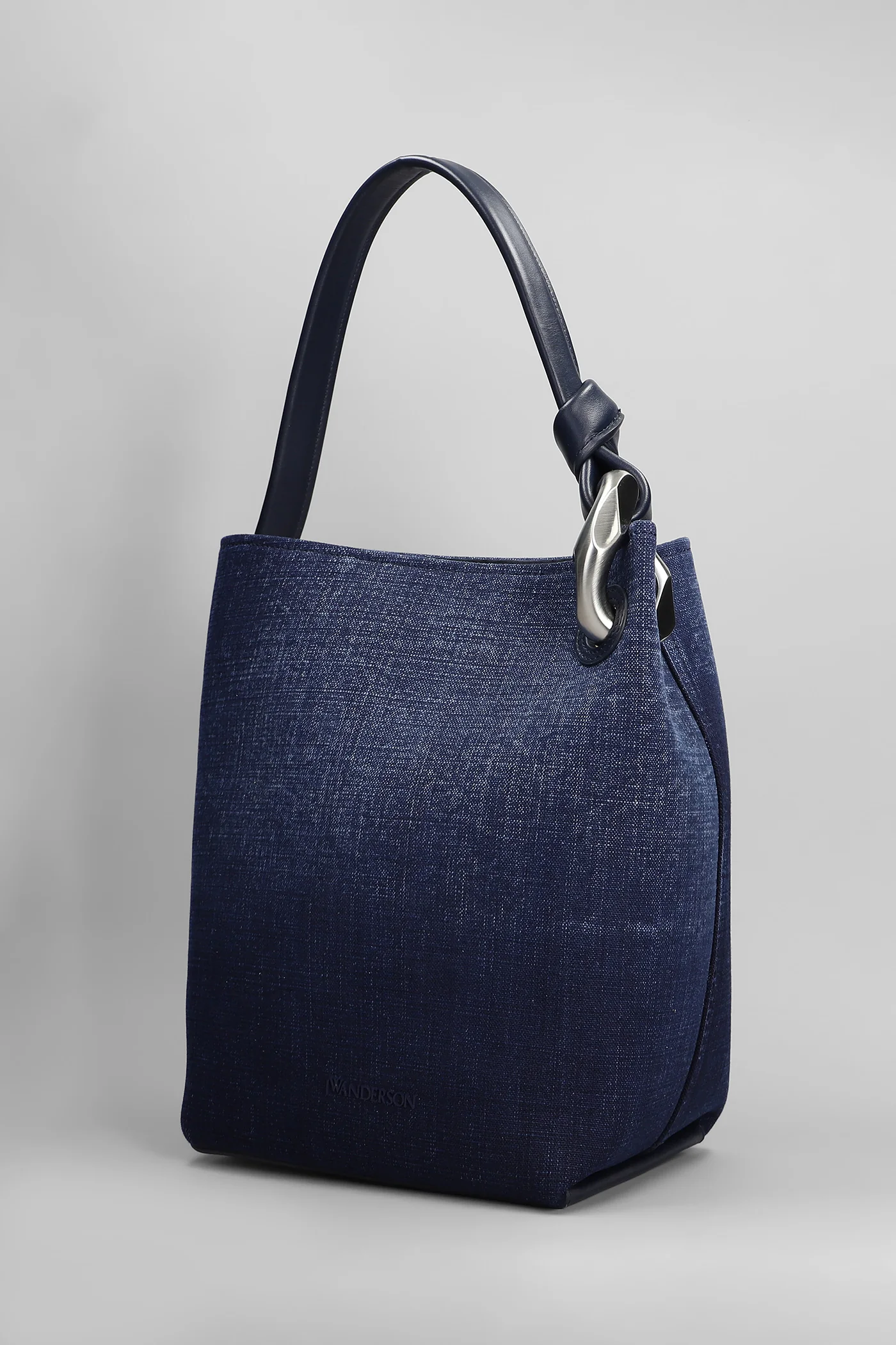 Corner Hand bag in blue cotton - Image 2