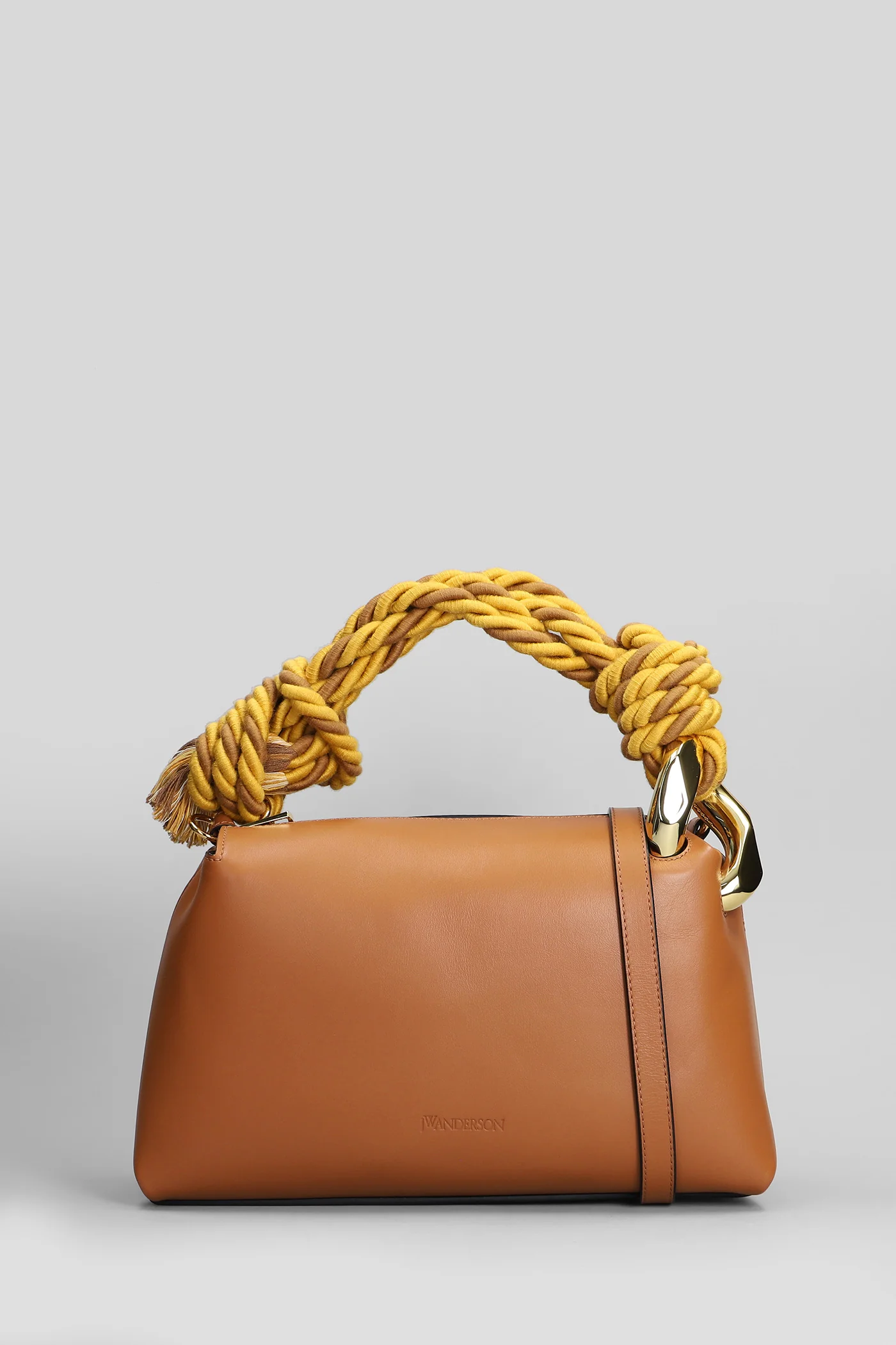 Corner Hand bag in leather color leather