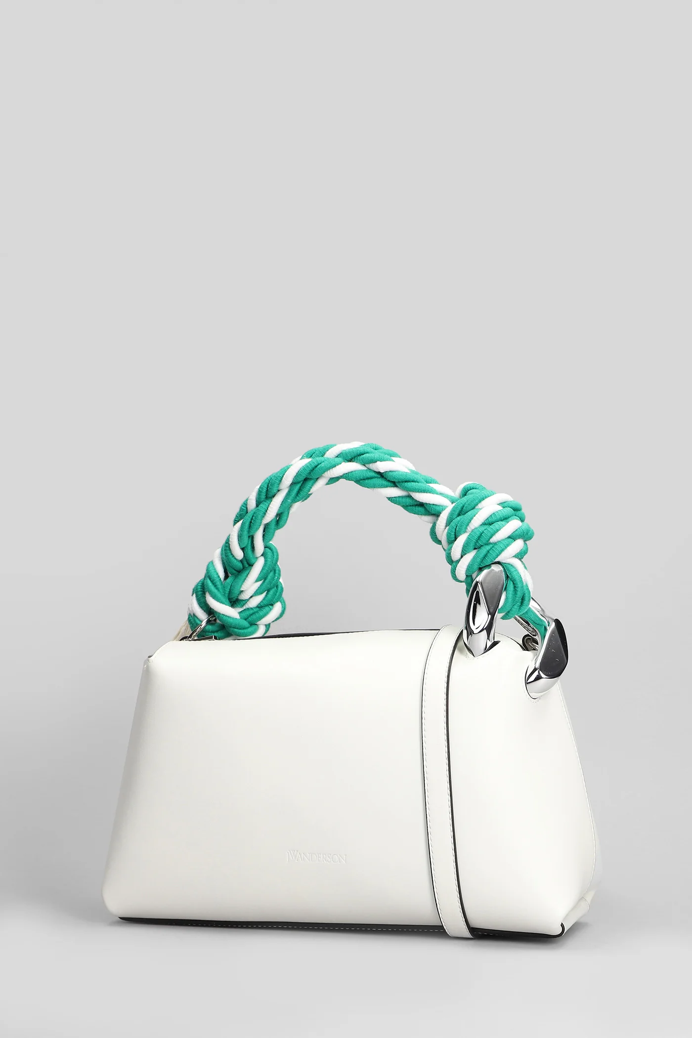 Corner Hand bag in white leather - Image 2