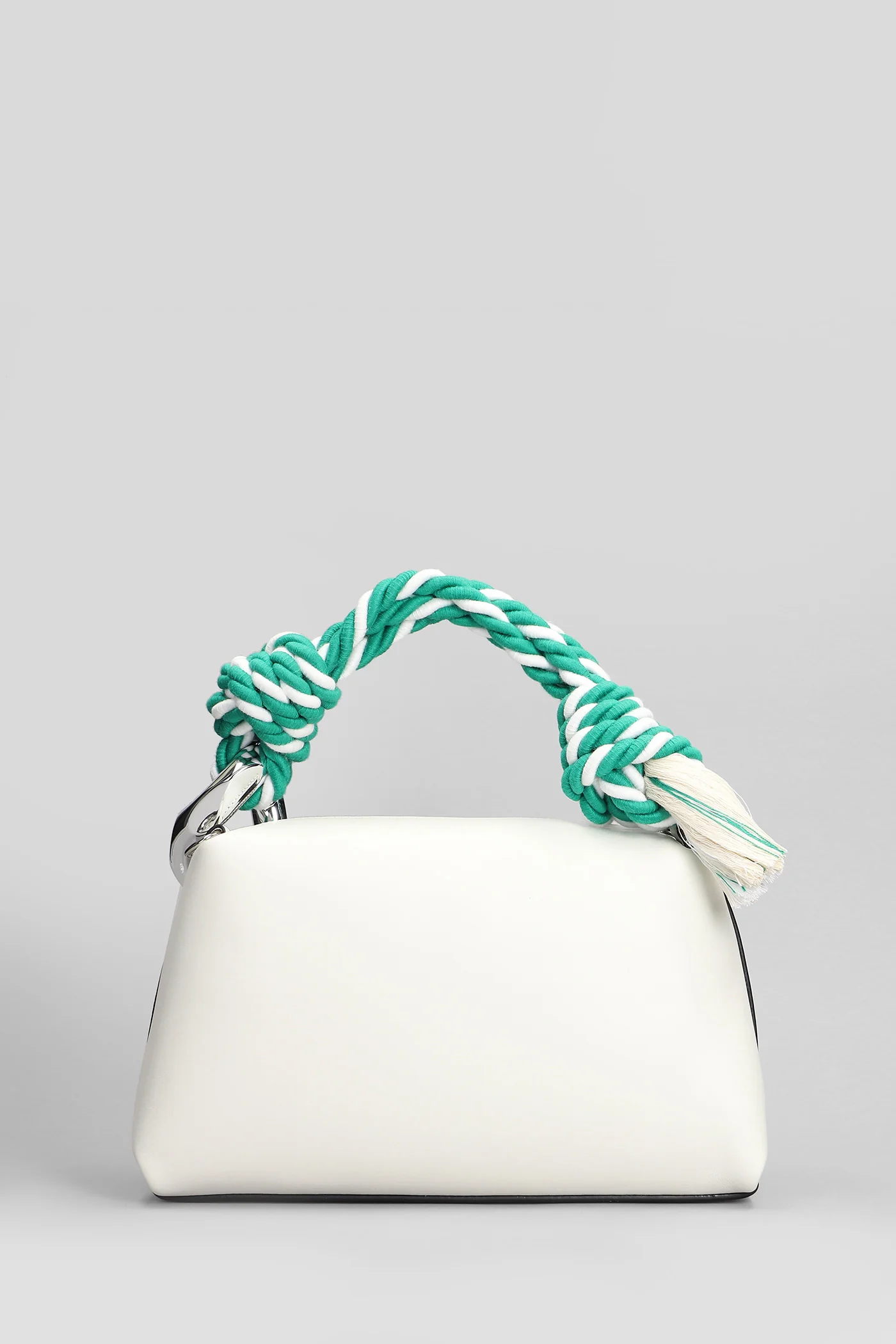 Corner Hand bag in white leather - Image 3