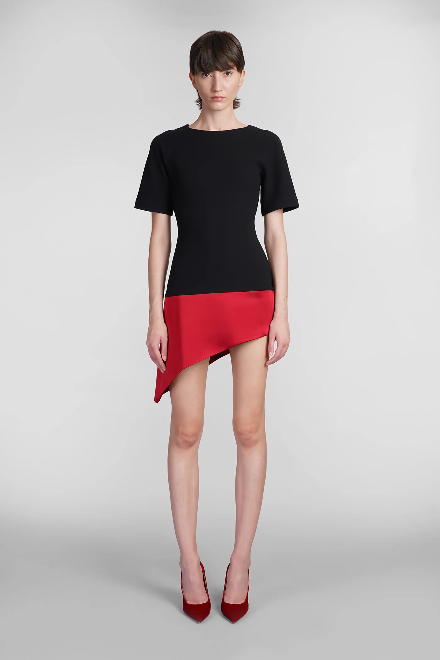 Dress woman  in black acetate