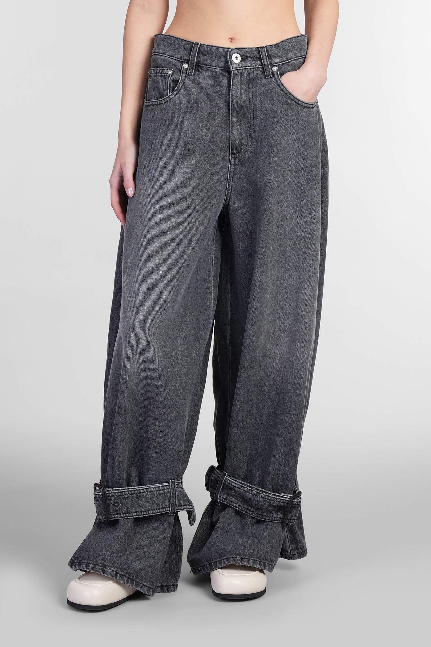 Jeans in grey denim