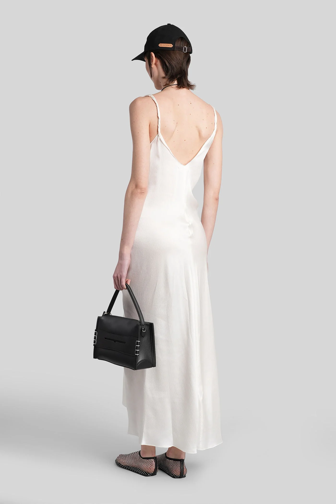 Long dress in white silk - Image 3