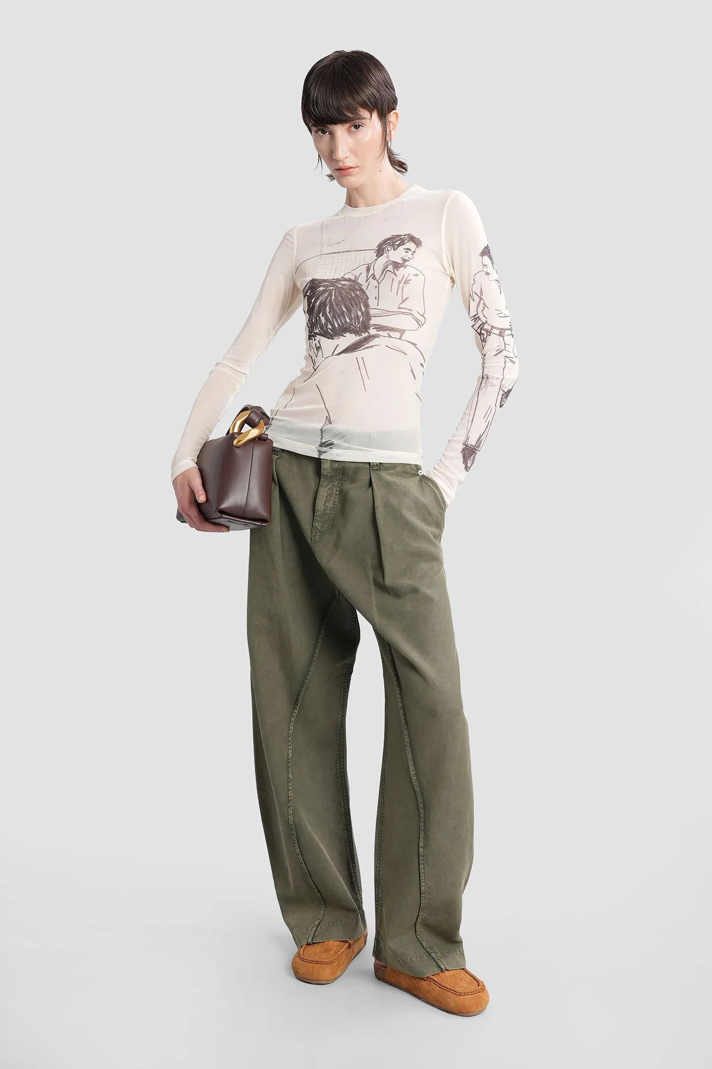 Pants in green cotton - Image 2