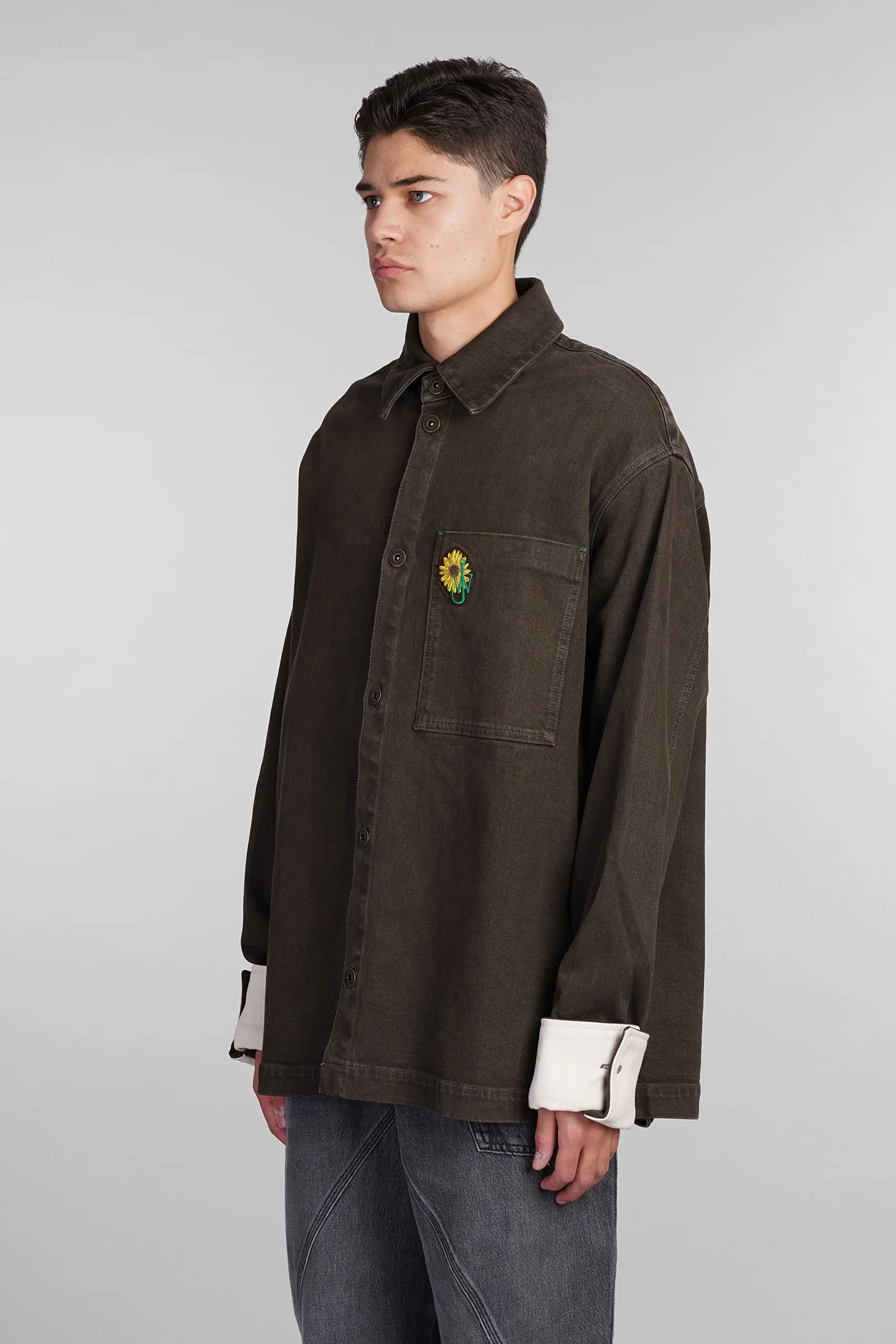 Shirt in brown cotton - Image 4