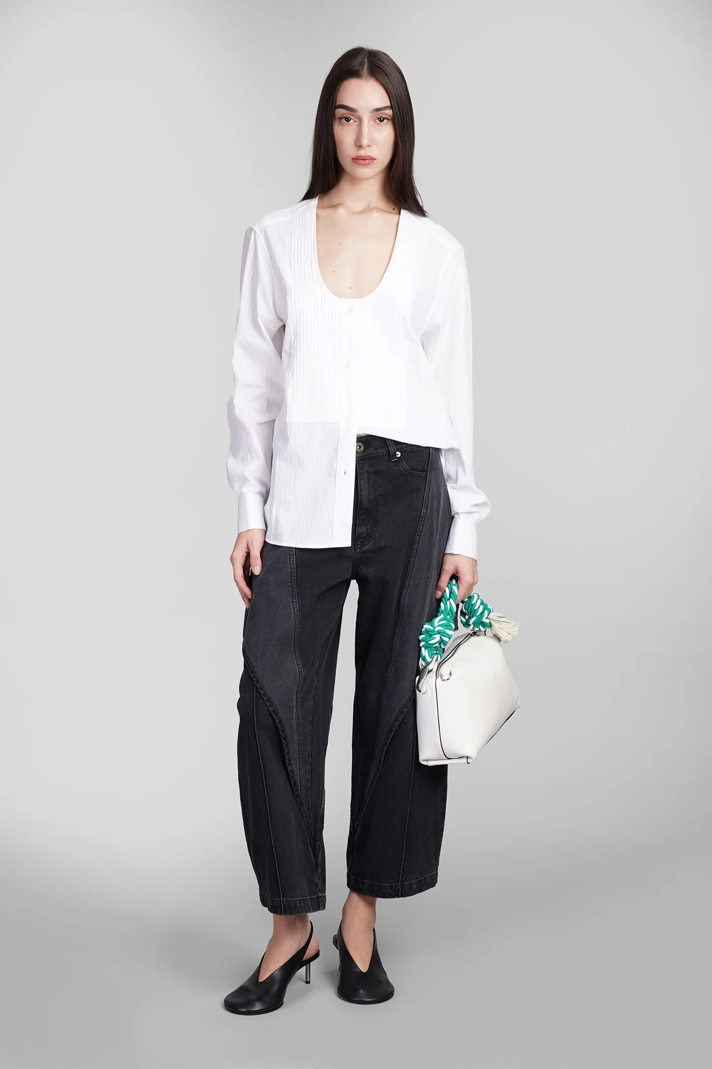 Shirt in white cotton - Image 2