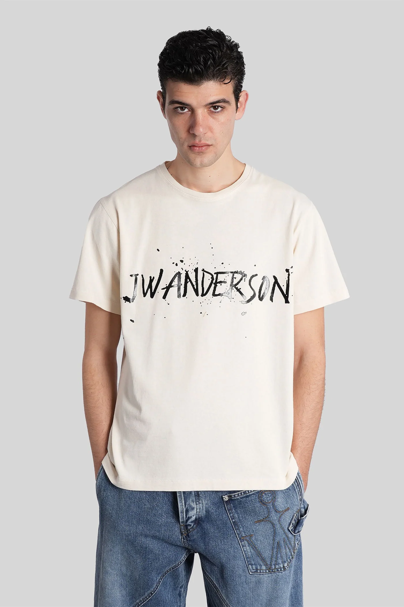 T-Shirt in beige cotton