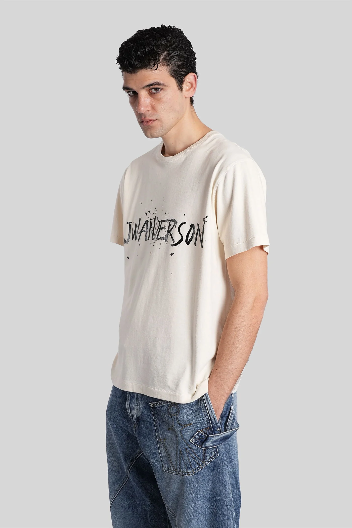 T-Shirt in beige cotton - Image 4