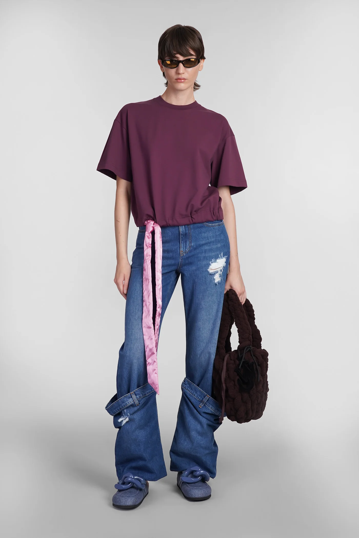 T-Shirt in Viola cotton - Image 2
