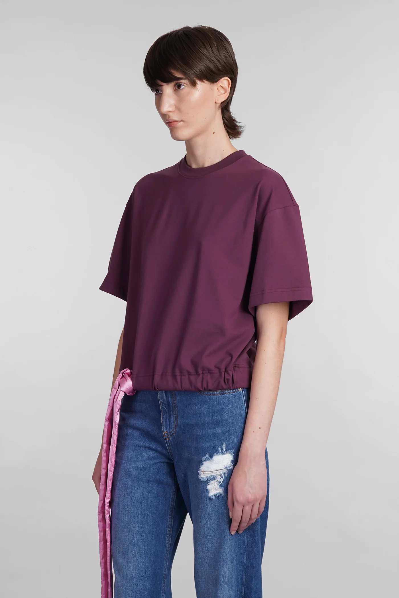 T-Shirt in Viola cotton - Image 4
