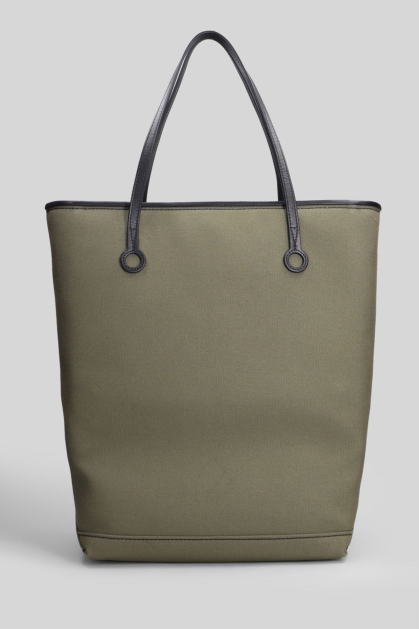 Tall anchor Tote in khaki cotton - Image 3