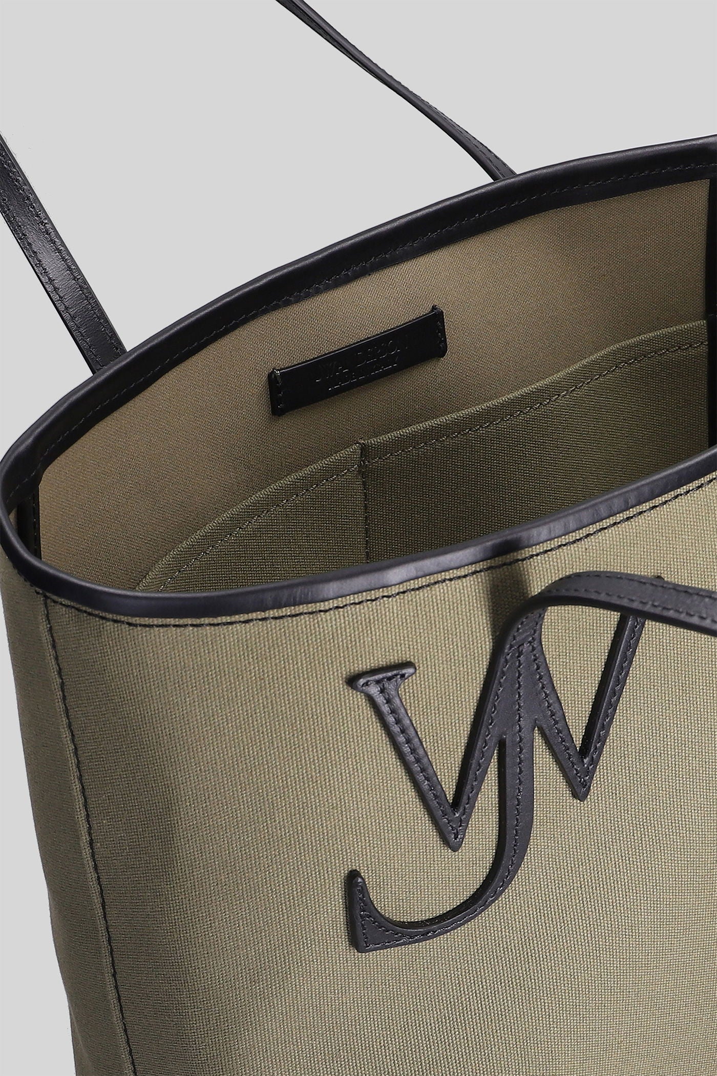 Tall anchor Tote in khaki cotton - Image 4