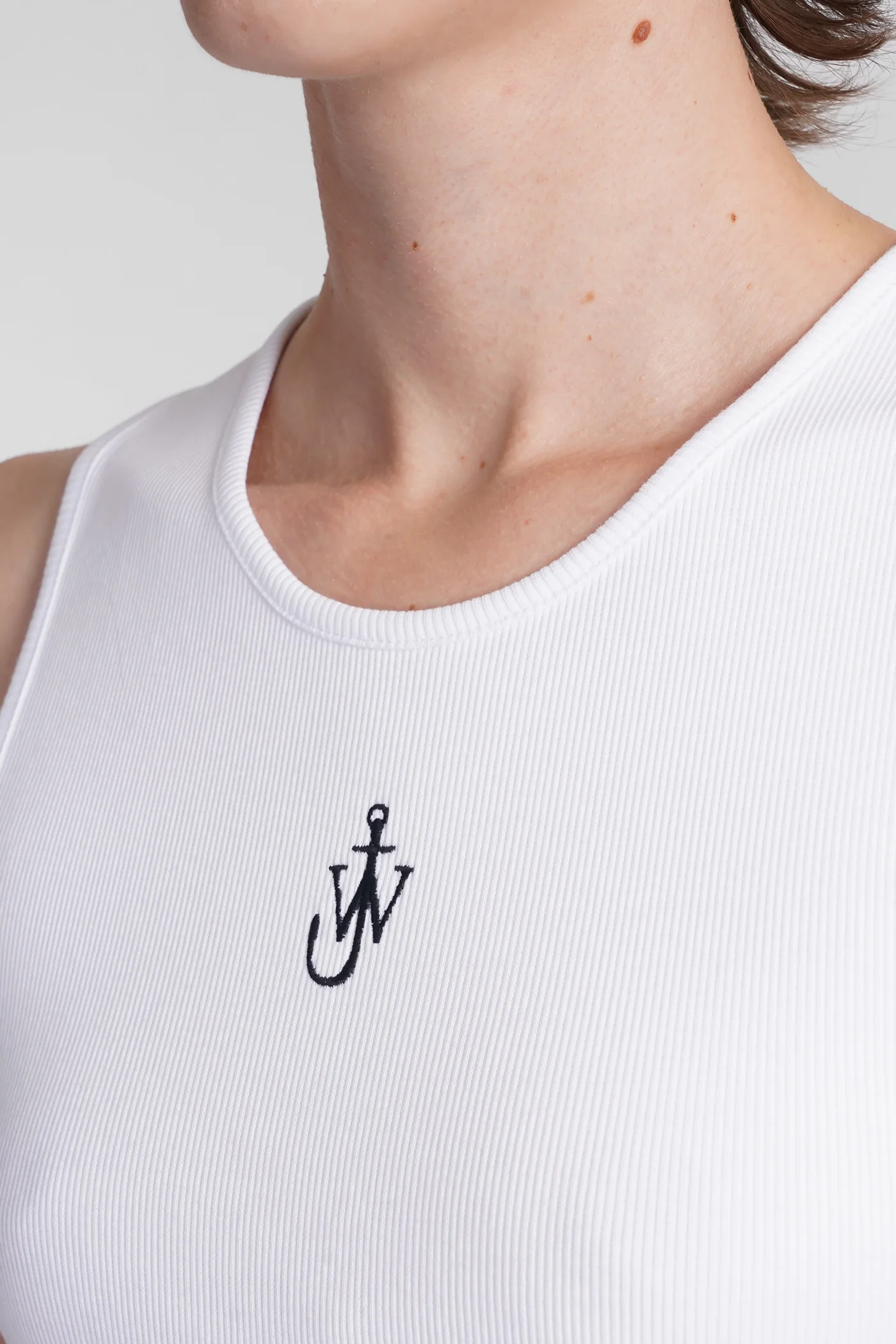 tank Top in white cotton - Image 5