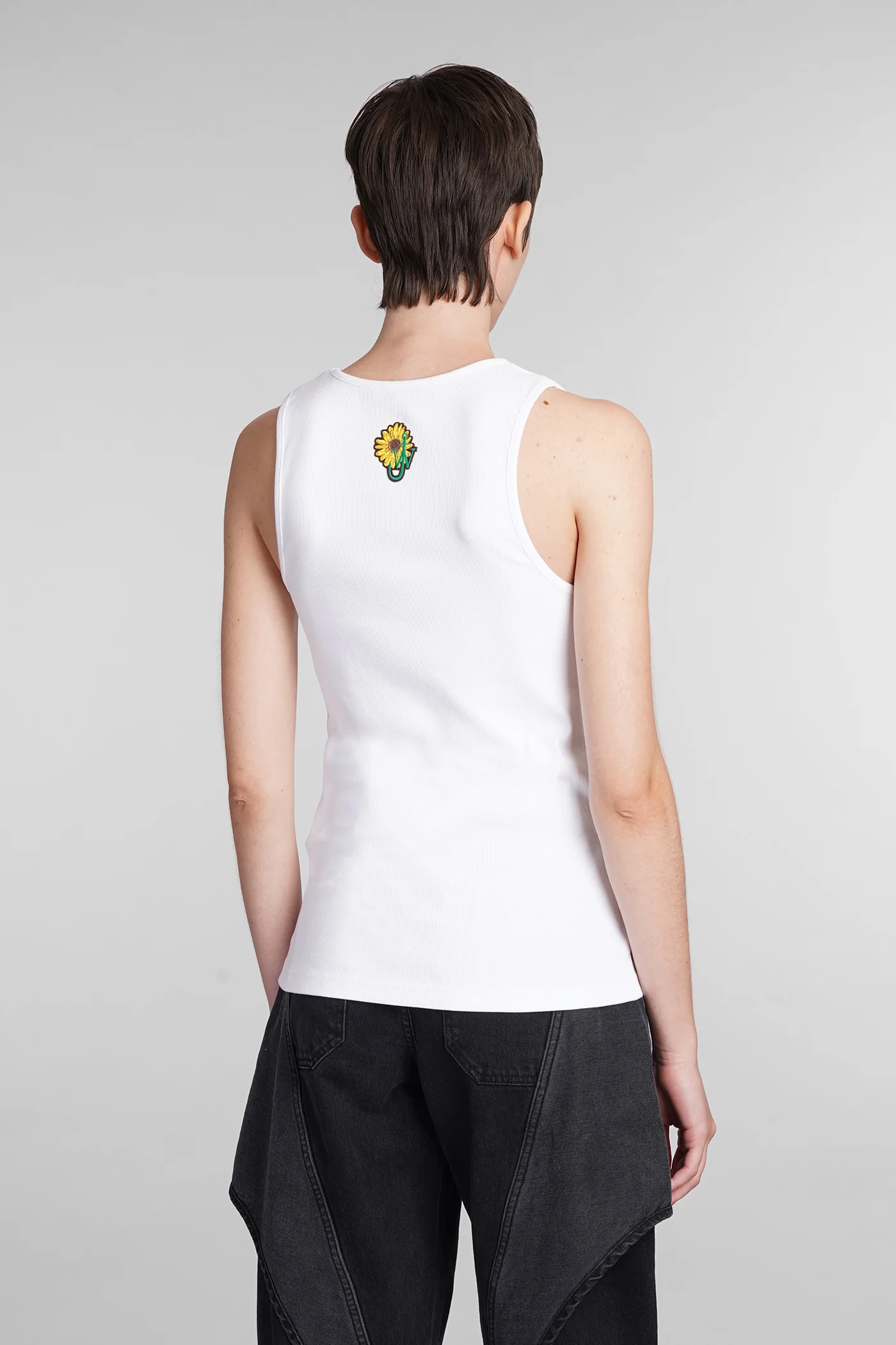 tank Top in white cotton - Image 3