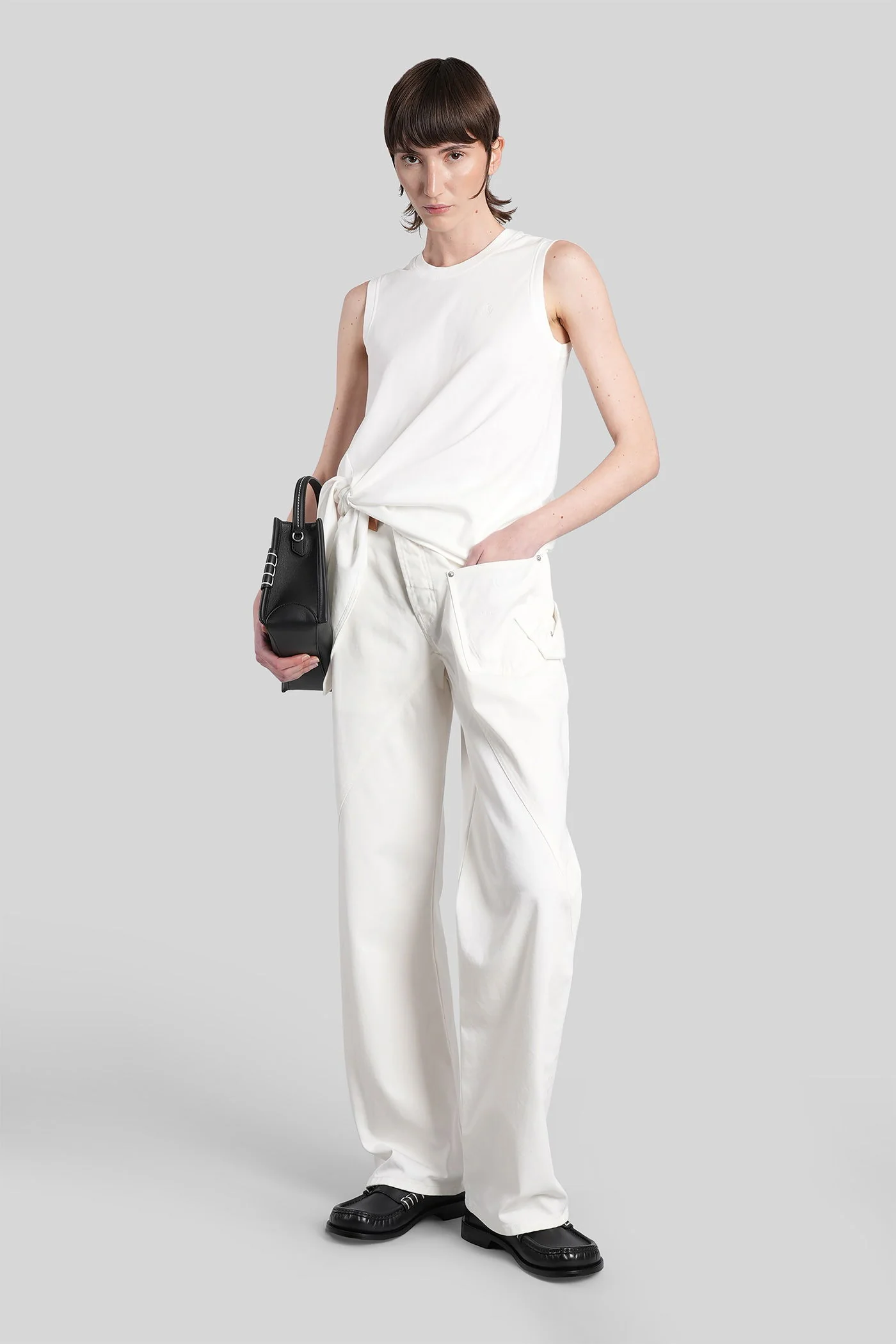 Topwear in white cotton - Image 2