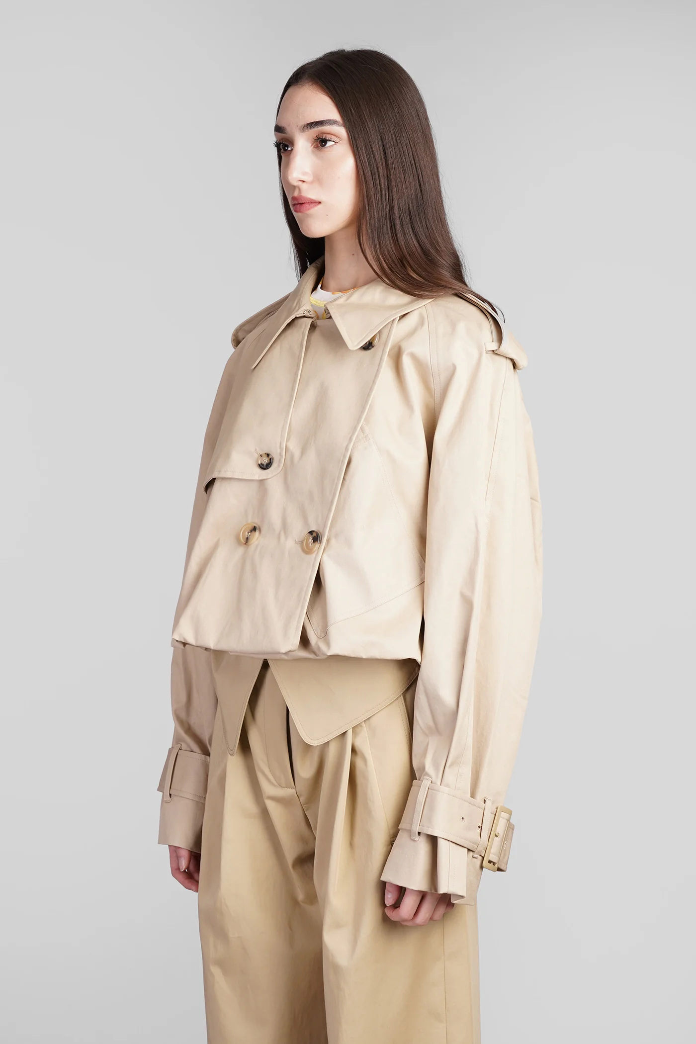 Trench in beige cotton - Image 4