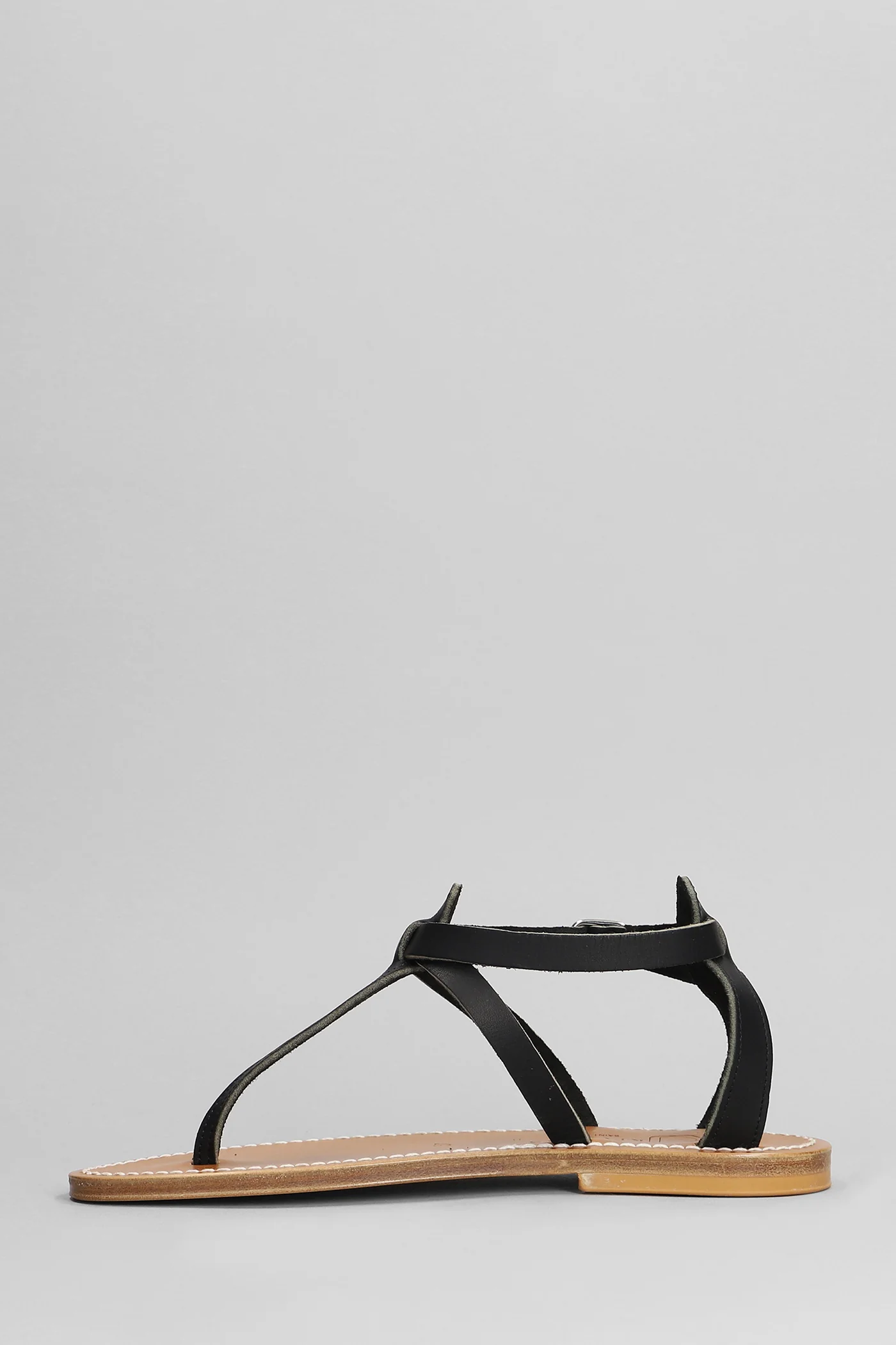 Buffon f Flats in black leather - Image 3