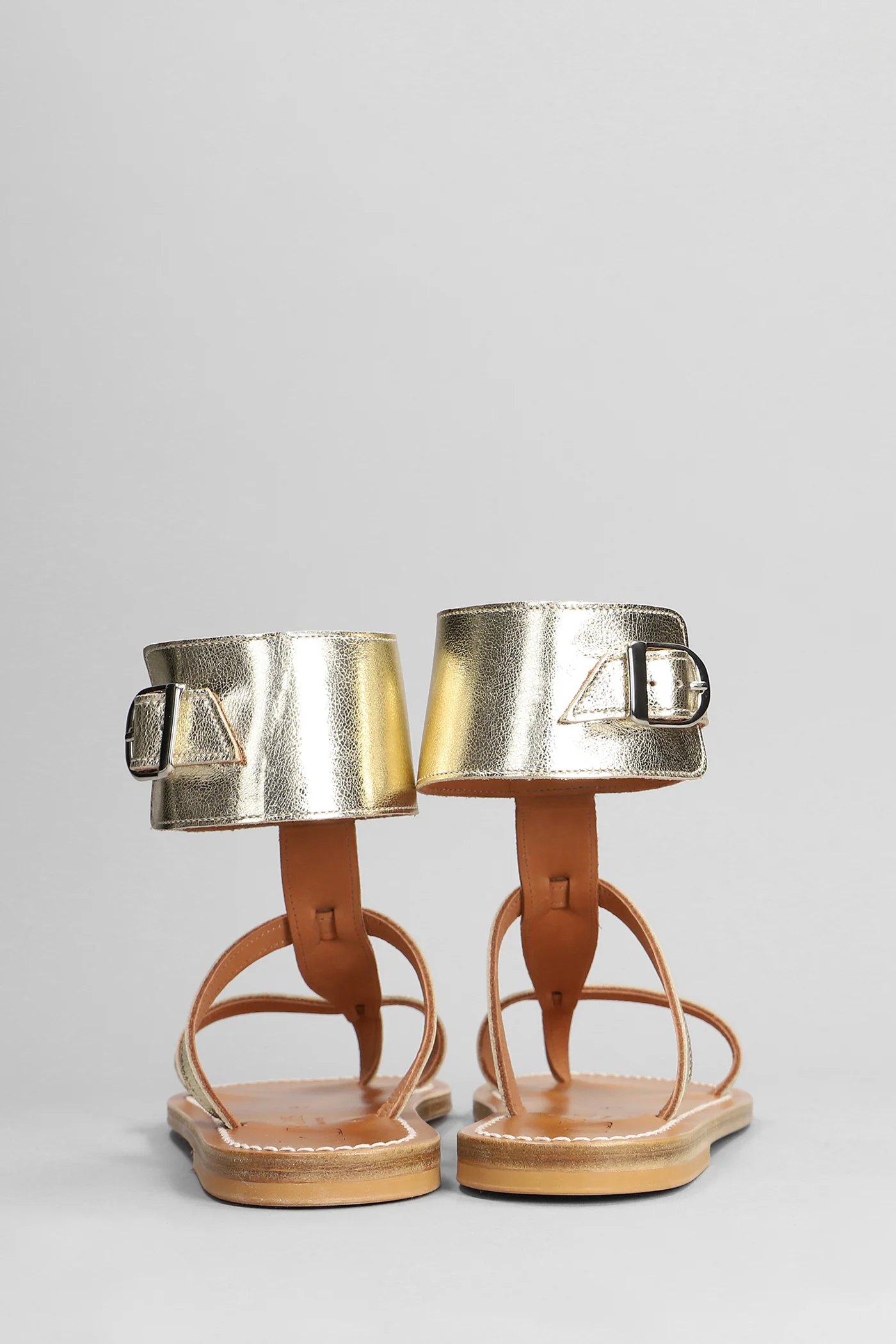 Caravelle f Flats in gold leather - Image 4