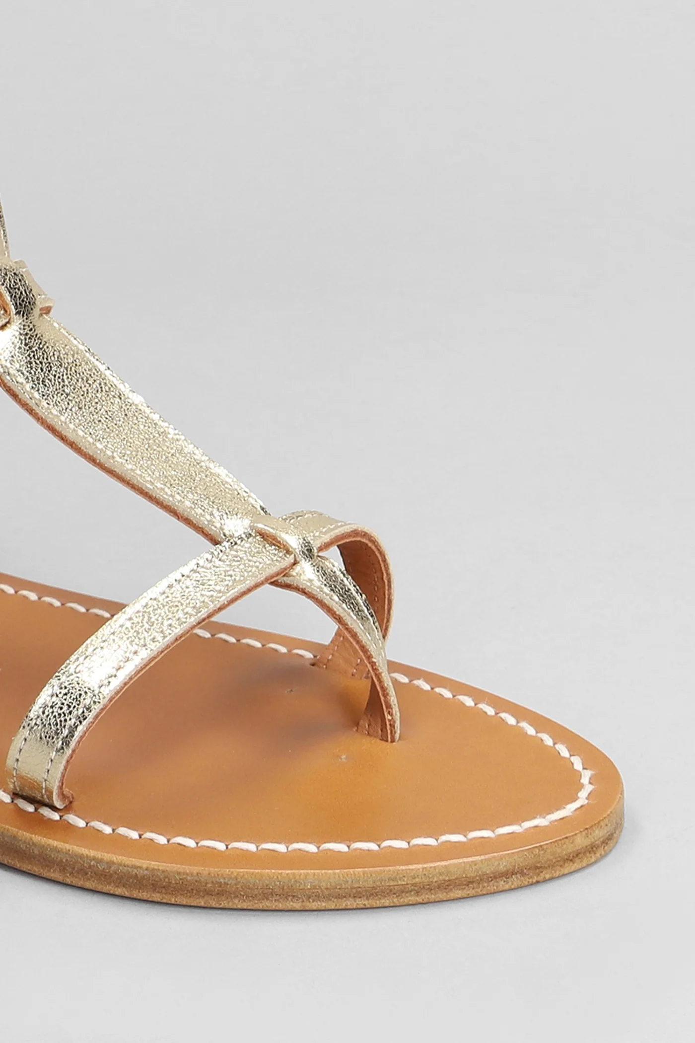 Caravelle f Flats in gold leather - Image 5