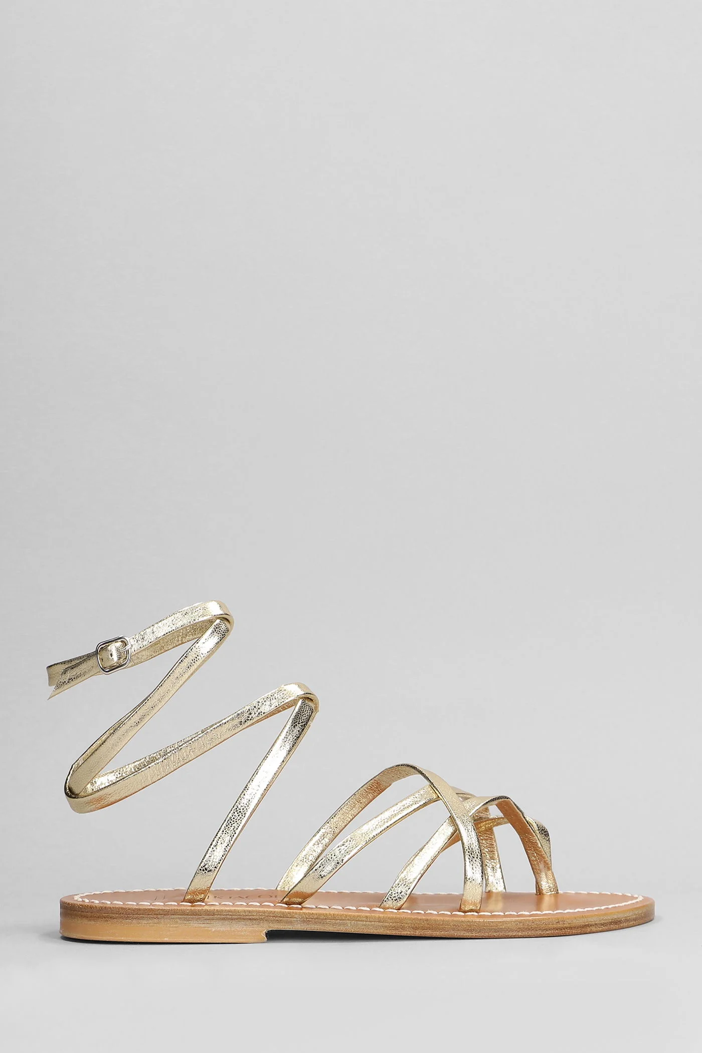 Zenobie f Flats in gold leather
