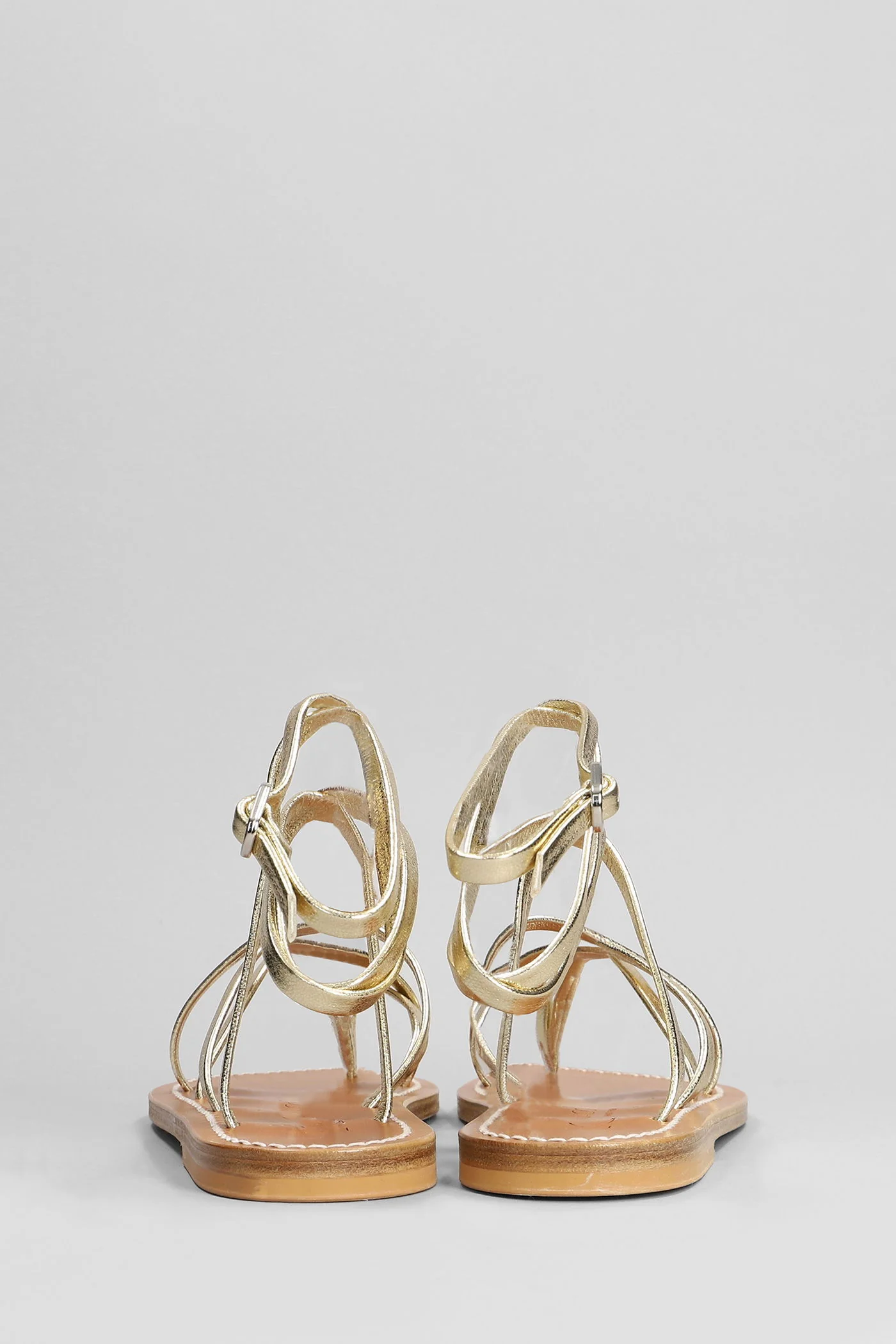 Zenobie f Flats in gold leather - Image 4